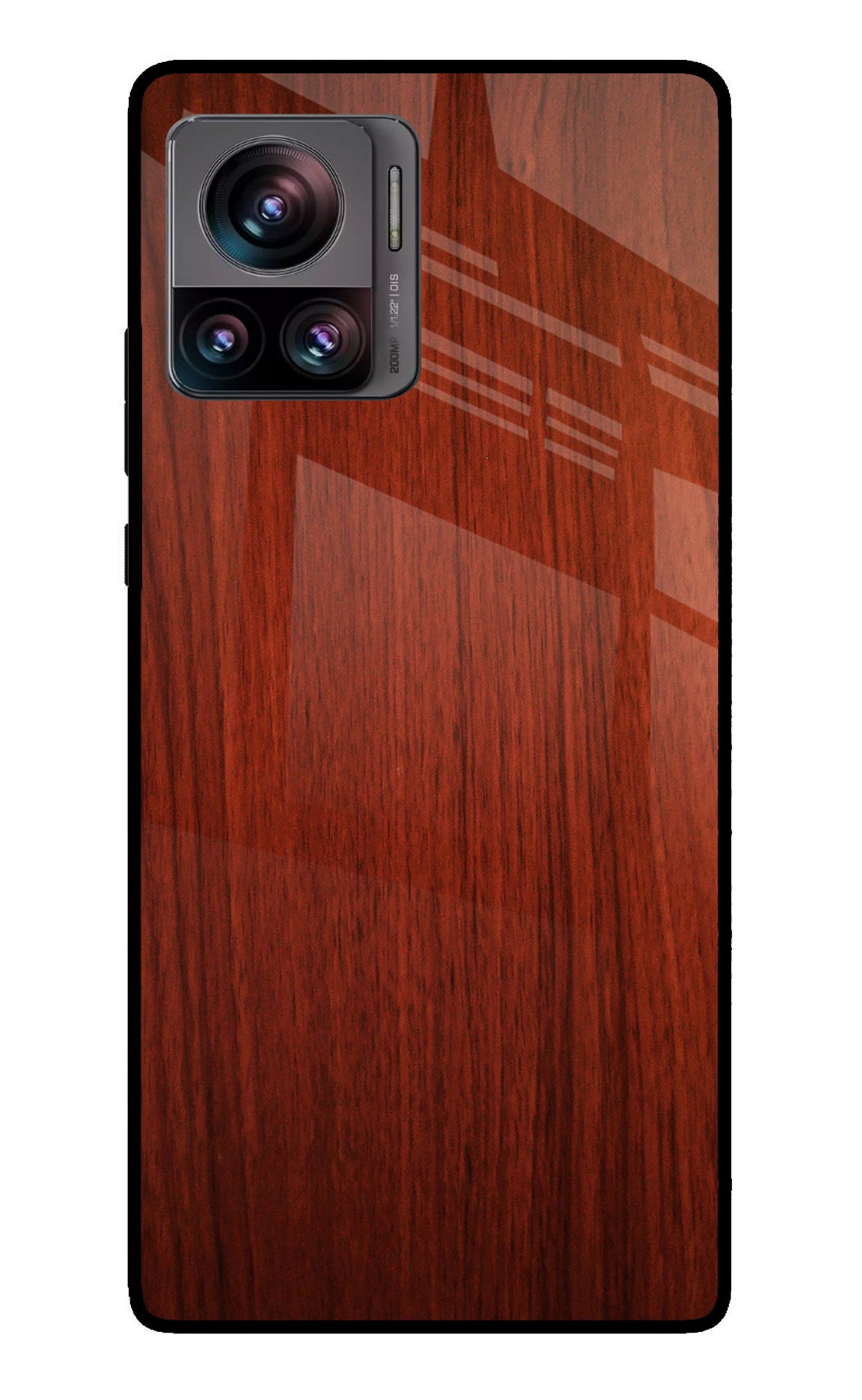 Wooden Plain Pattern Moto Edge 30 Ultra Glass Case