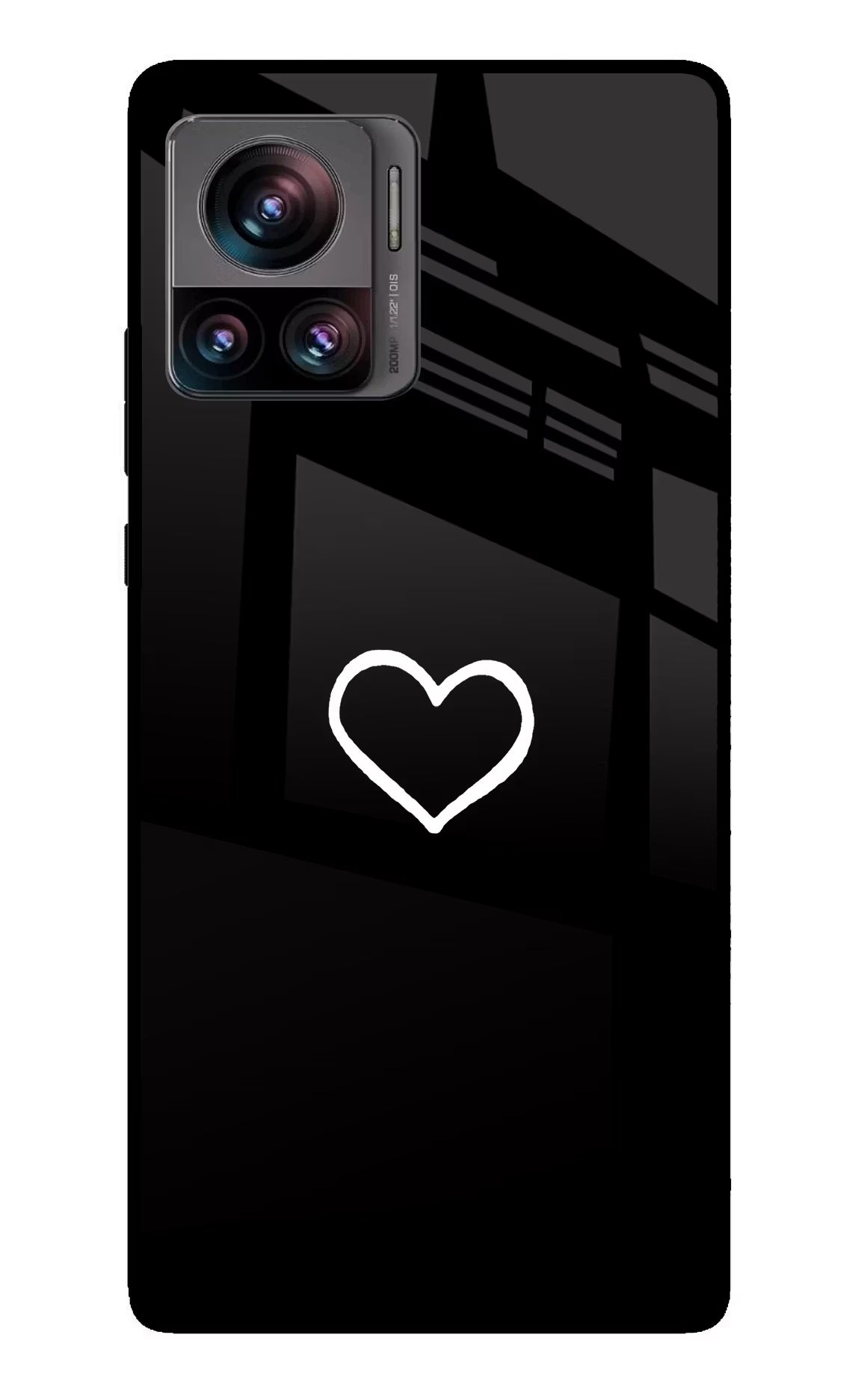 Heart Moto Edge 30 Ultra Glass Case Back Cover by Casekaro
