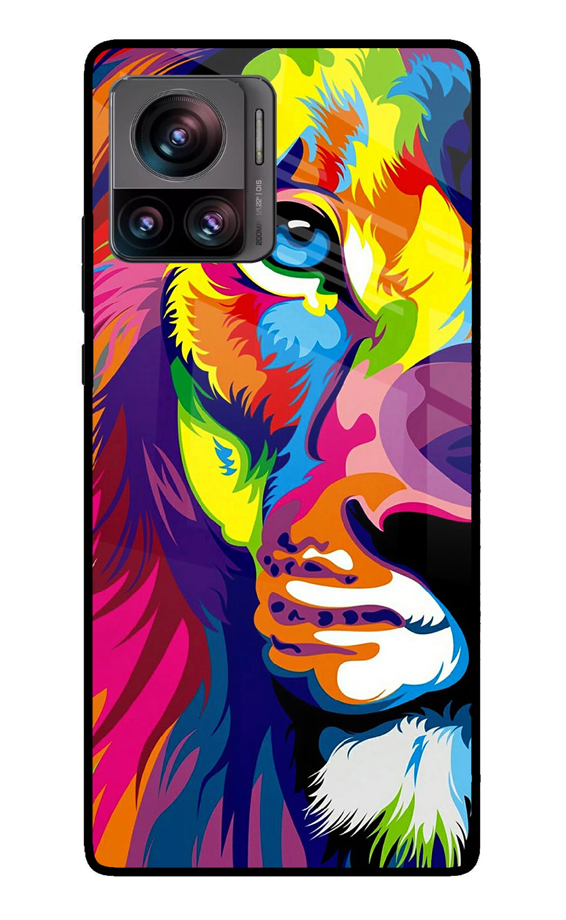 Lion Half Face Moto Edge 30 Ultra Back Cover