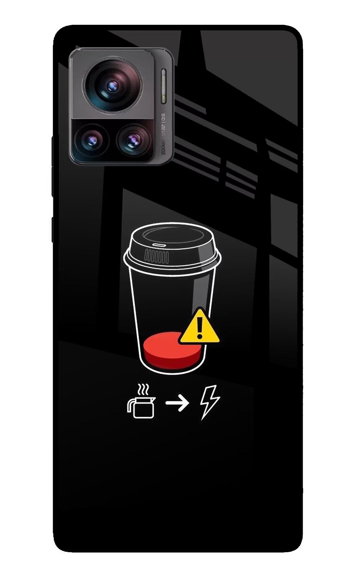 Coffee Moto Edge 30 Ultra Glass Case Back Cover by Casekaro