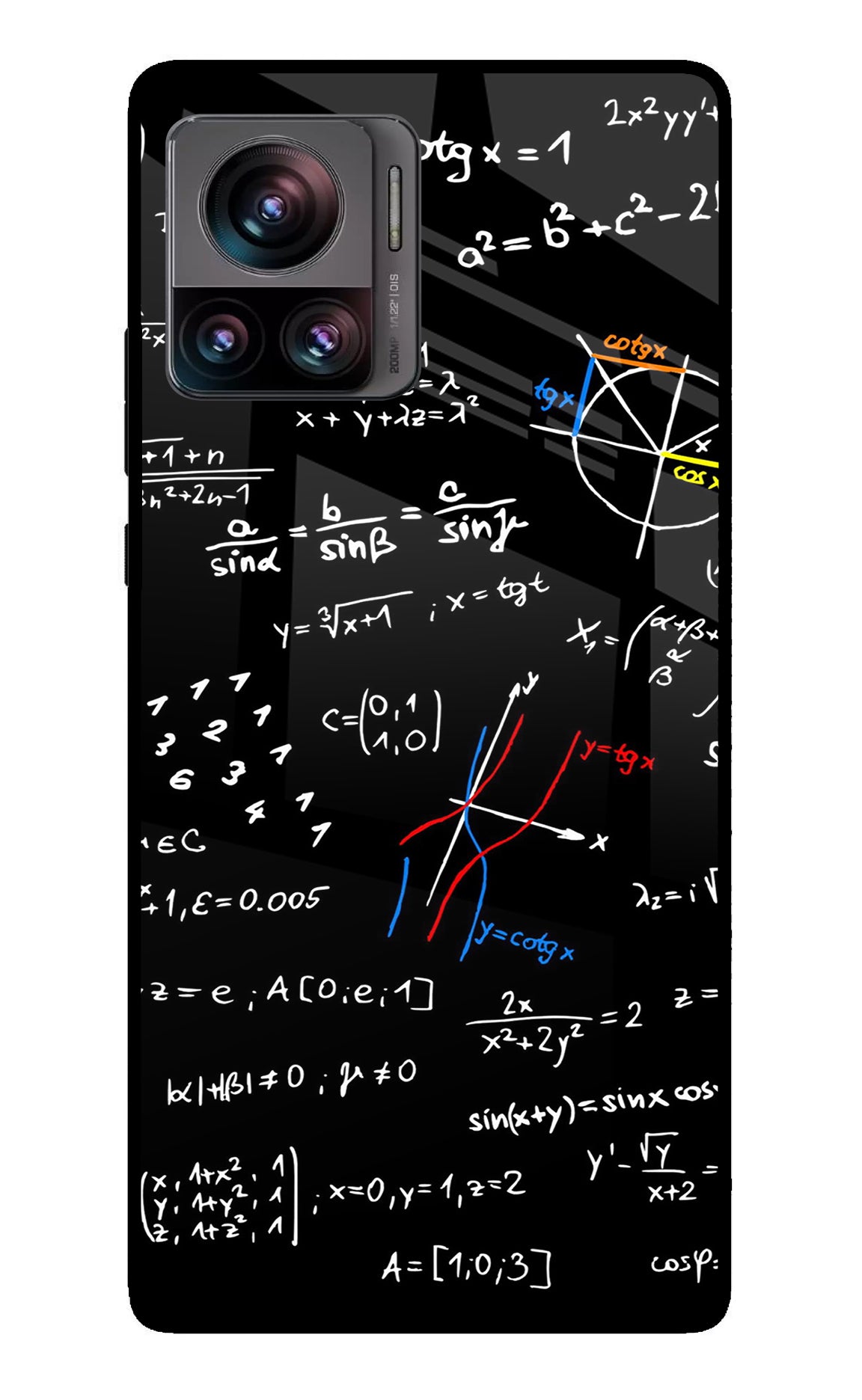 Mathematics Formula Moto Edge 30 Ultra Glass Case