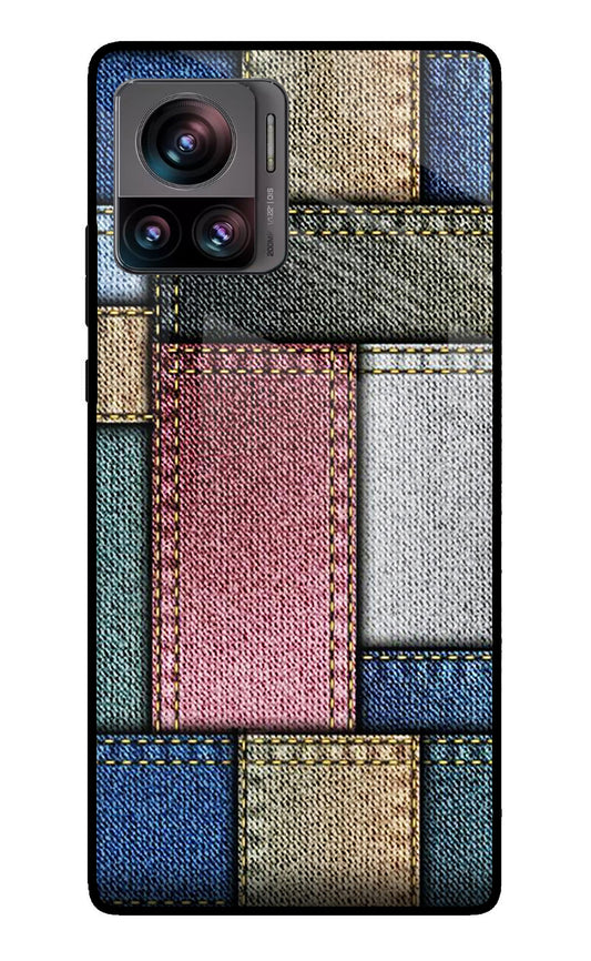 Multicolor Jeans Moto Edge 30 Ultra Glass Case