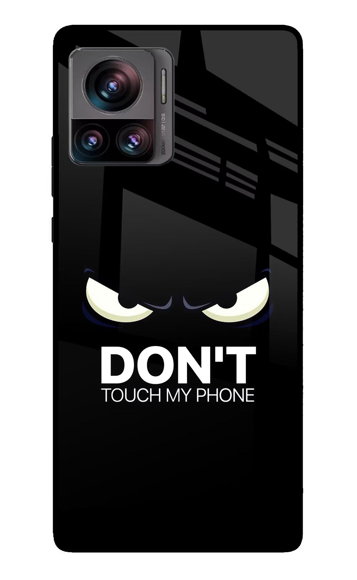 Don'T Touch My Phone Moto Edge 30 Ultra Glass Case Back Cover by Casekaro