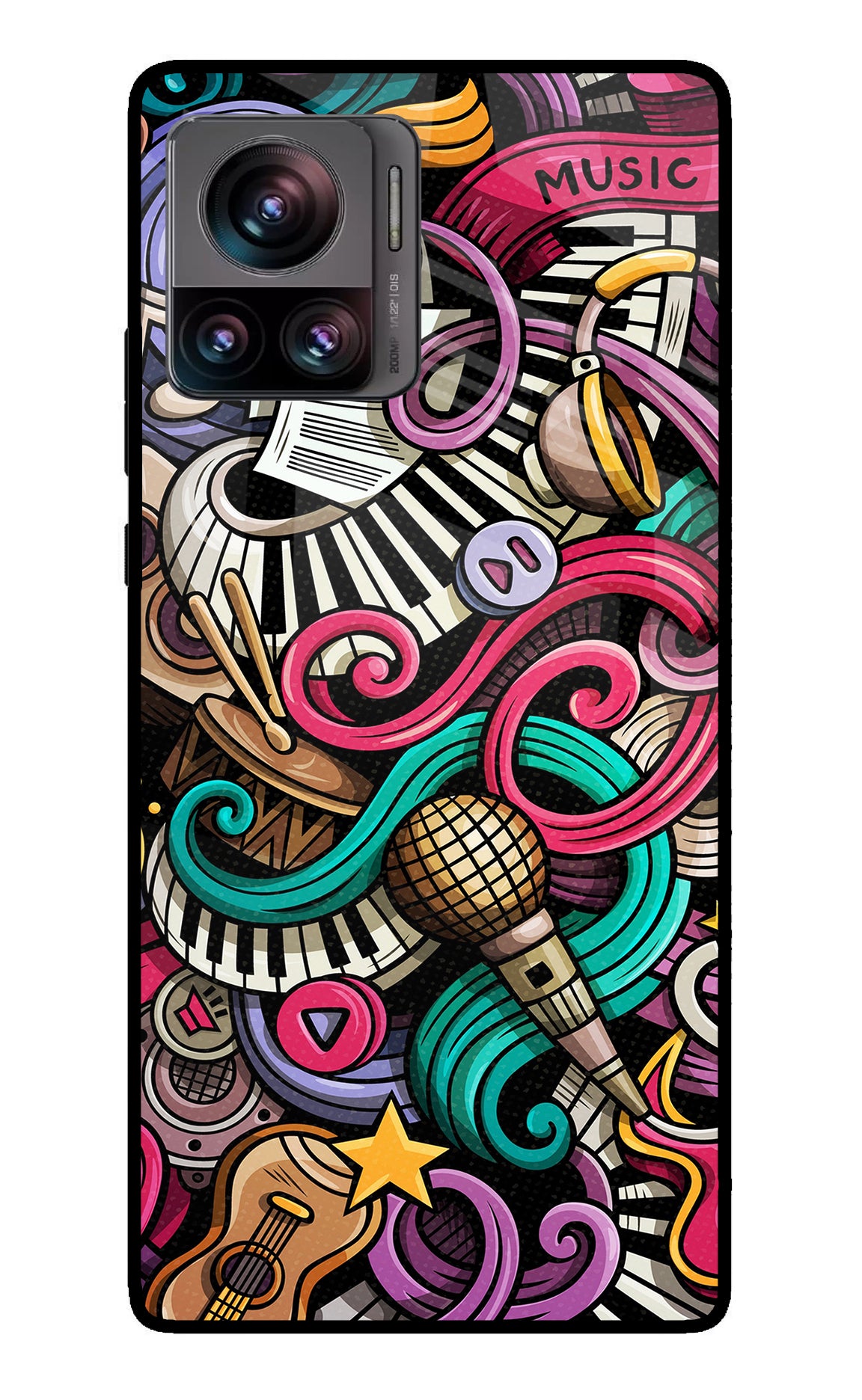 Music Abstract Moto Edge 30 Ultra Back Cover