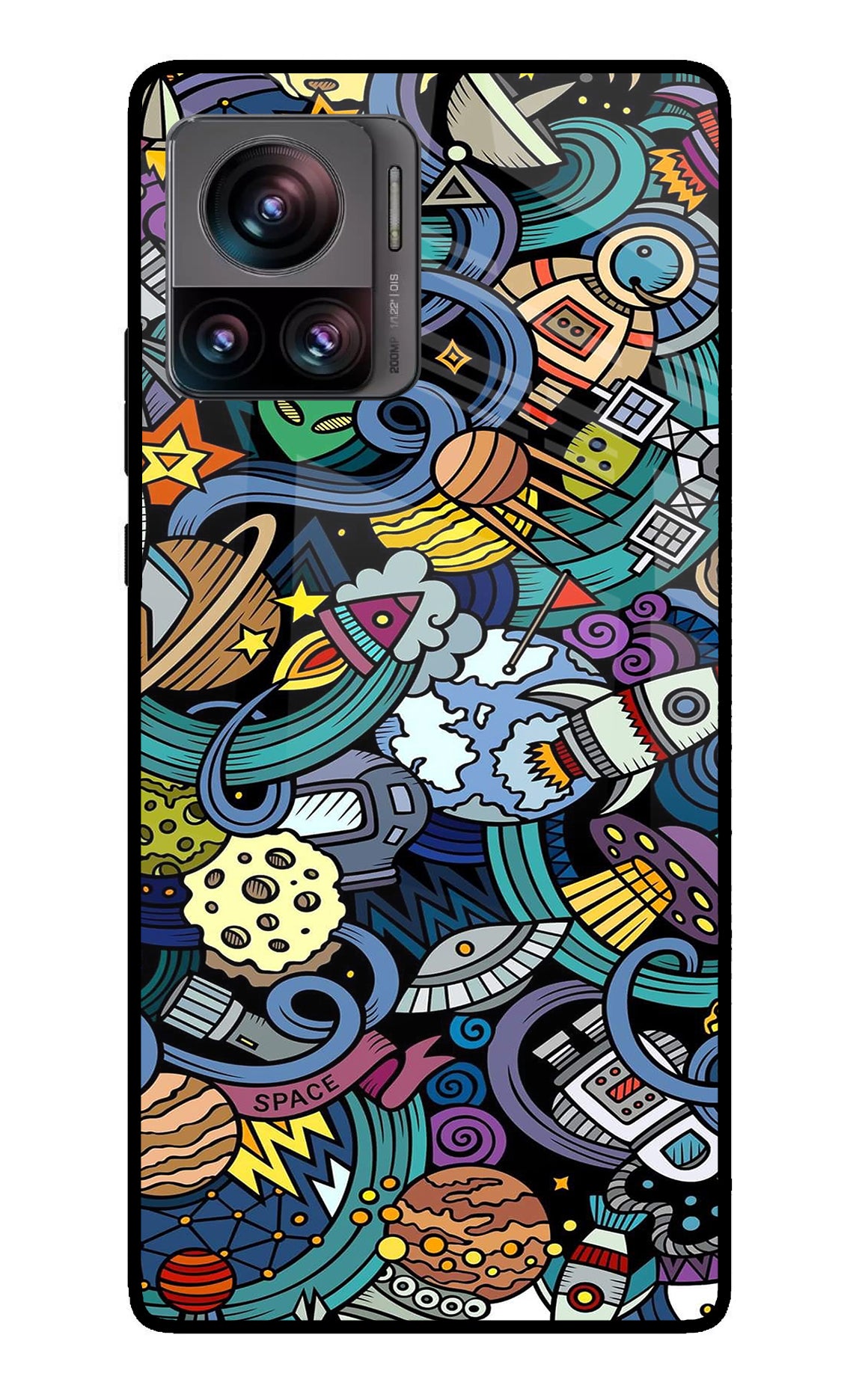 Space Abstract Moto Edge 30 Ultra Glass Case