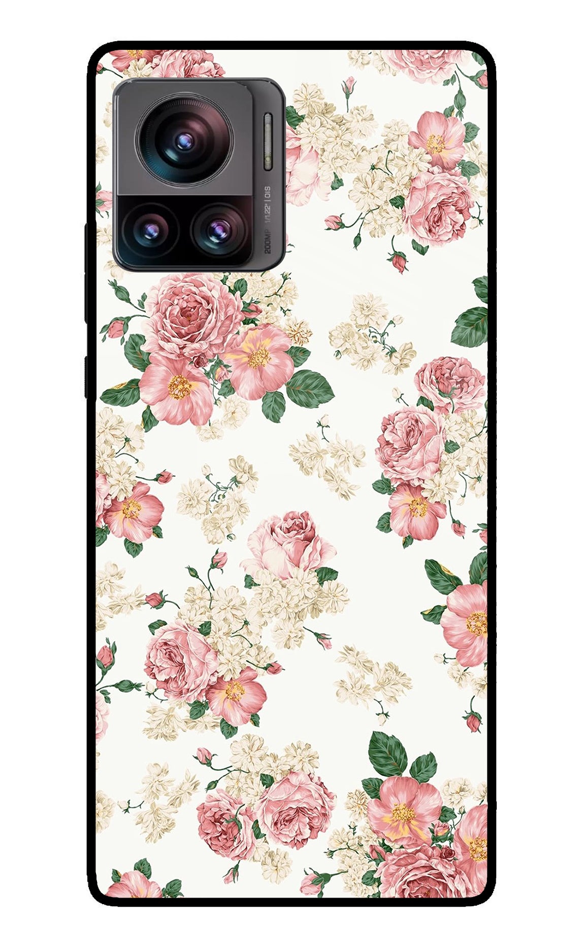 Flowers Moto Edge 30 Ultra Glass Case