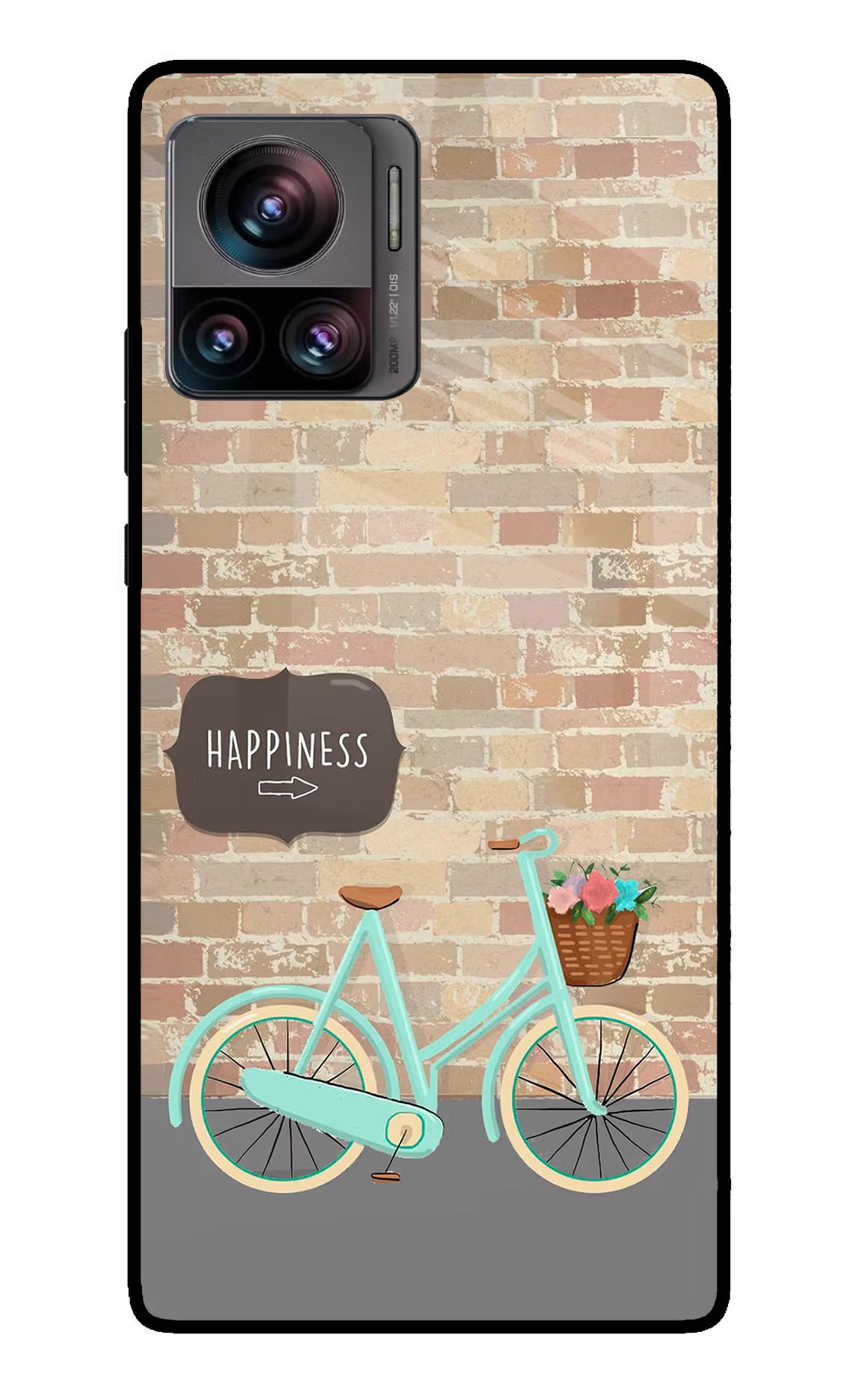 Happiness Artwork Moto Edge 30 Ultra Glass Case Back Cover by Casekaro