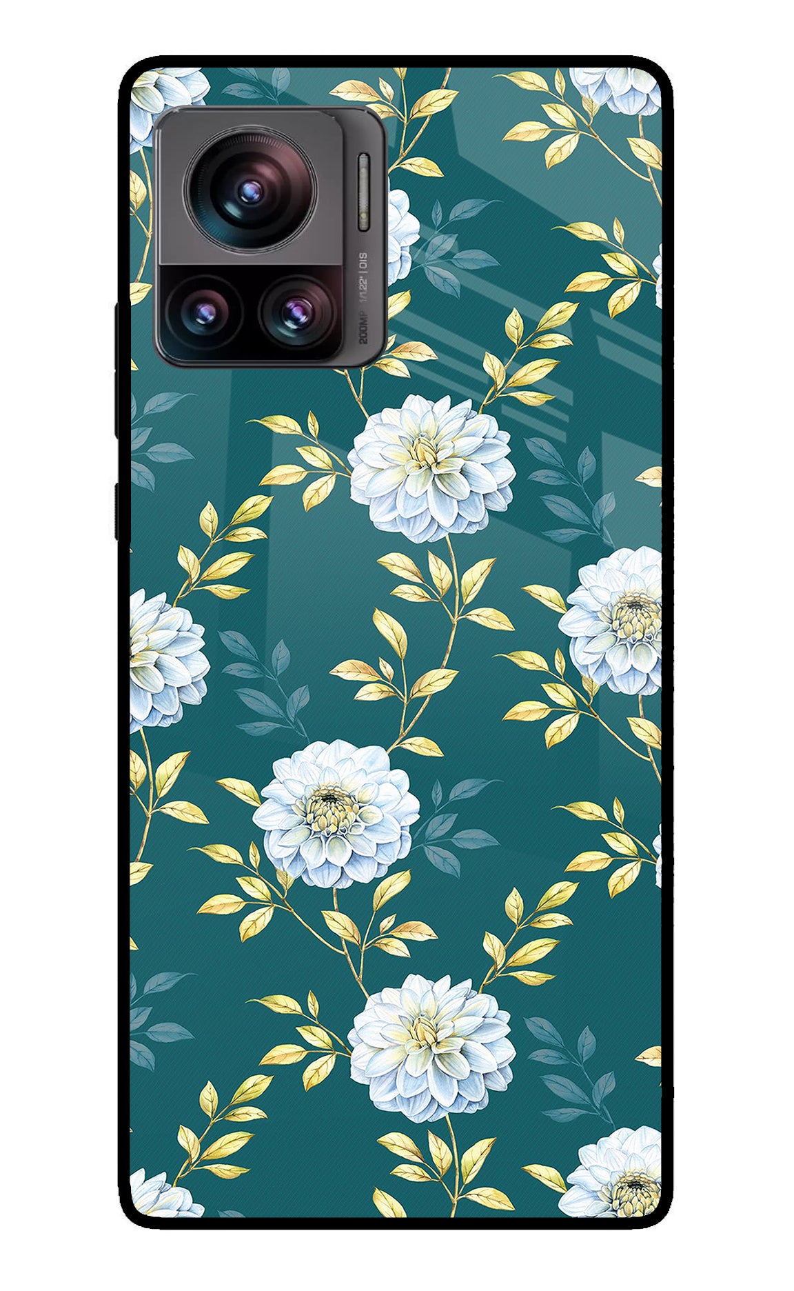 Flowers Moto Edge 30 Ultra Glass Case