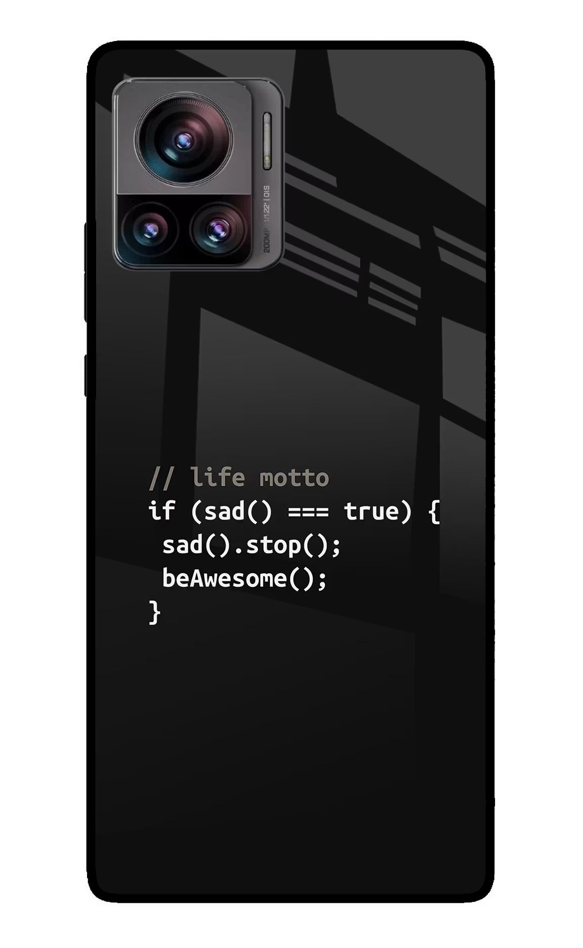 Life Motto Code Moto Edge 30 Ultra Glass Case Back Cover by Casekaro