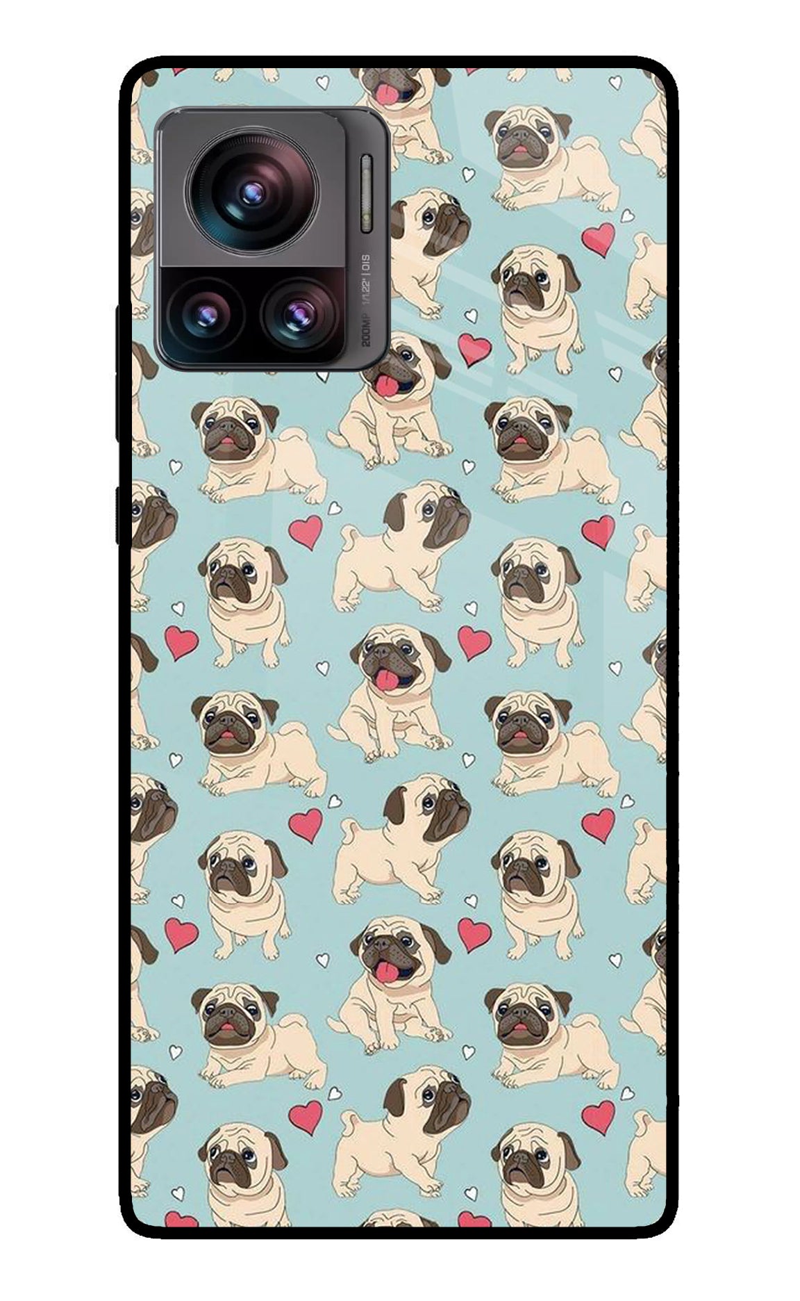 Pug Dog Moto Edge 30 Ultra Glass Case