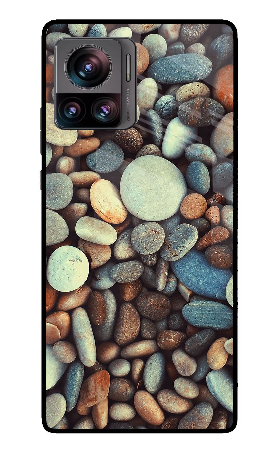 Pebble Moto Edge 30 Ultra Glass Case Back Cover by Casekaro