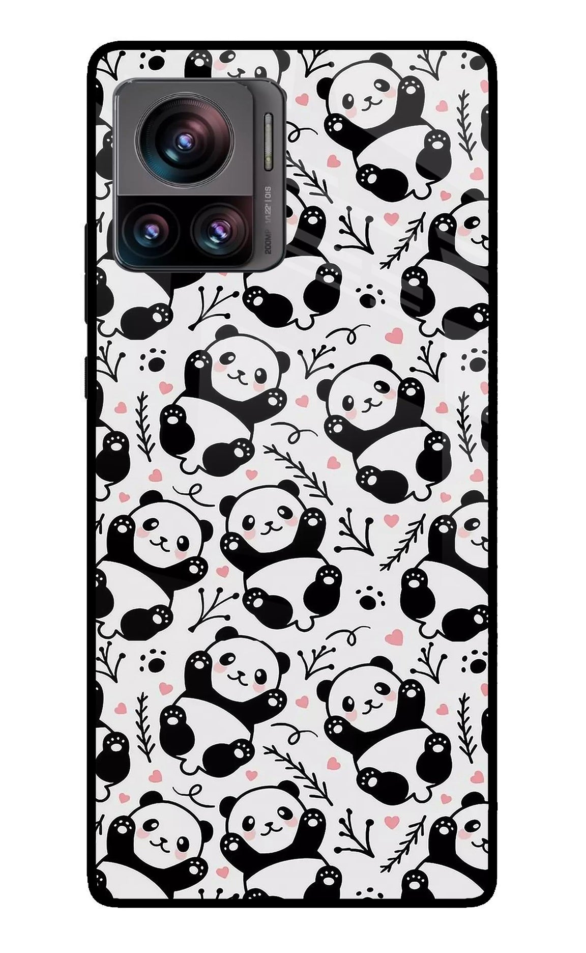 Cute Panda Moto Edge 30 Ultra Glass Case