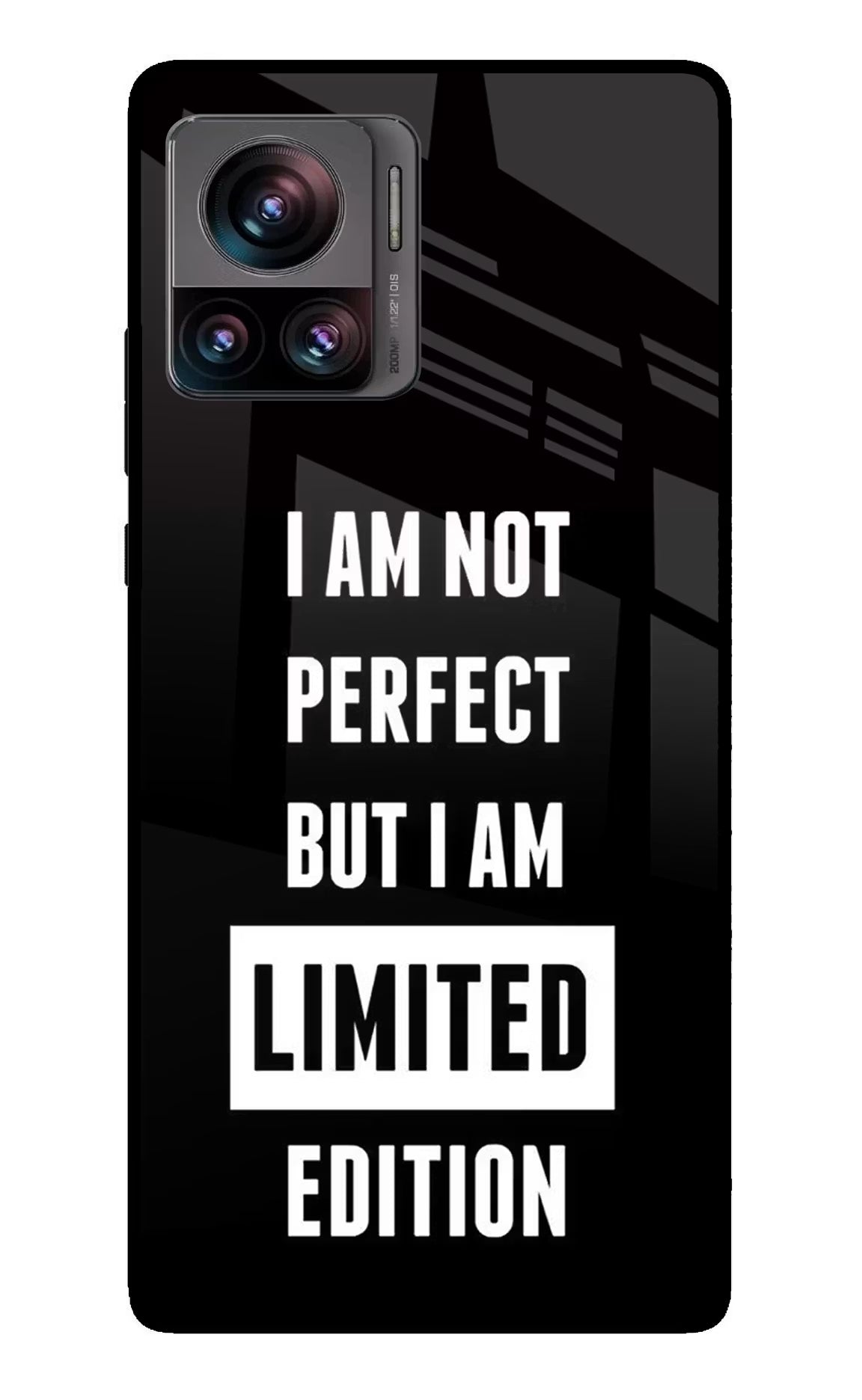 I Am Not Perfect But I Am Limited Edition Moto Edge 30 Ultra Glass Case Back Cover by Casekaro