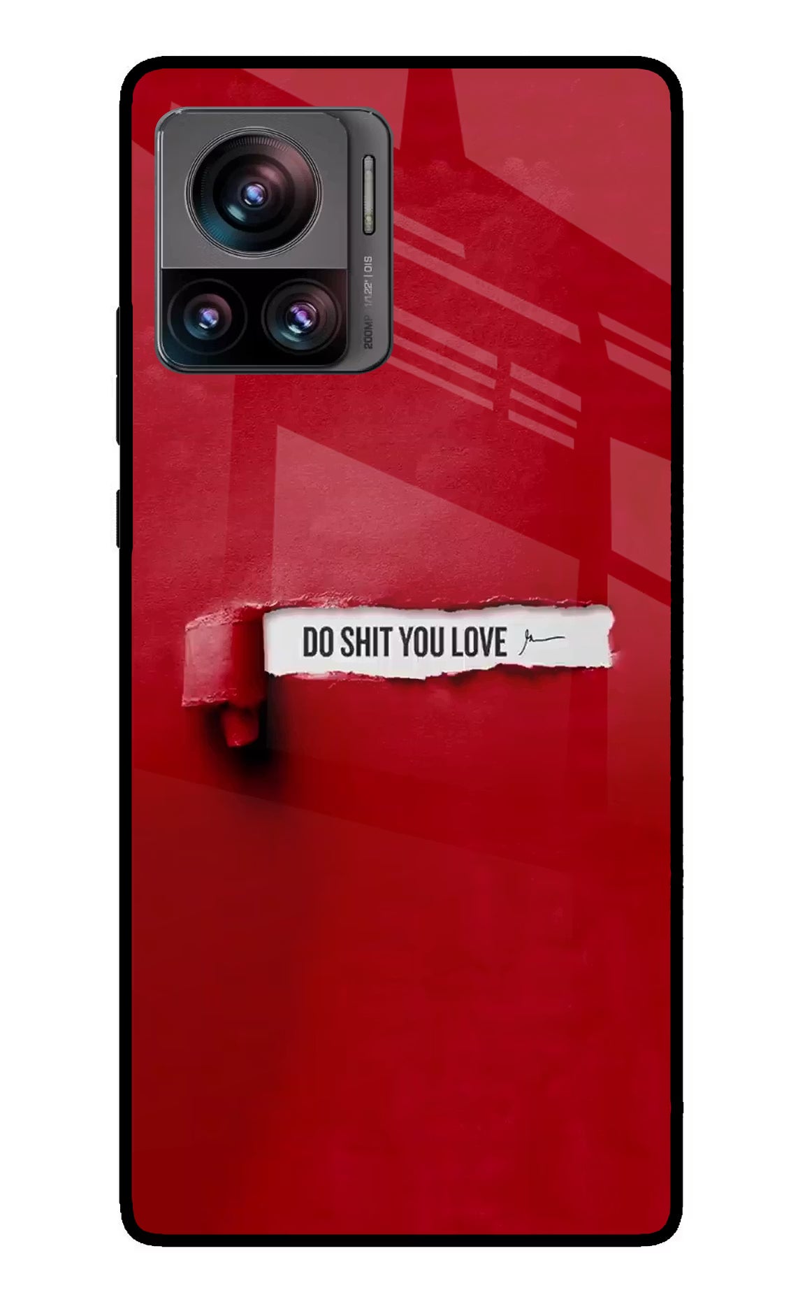 Do Shit You Love Moto Edge 30 Ultra Glass Case Back Cover by Casekaro