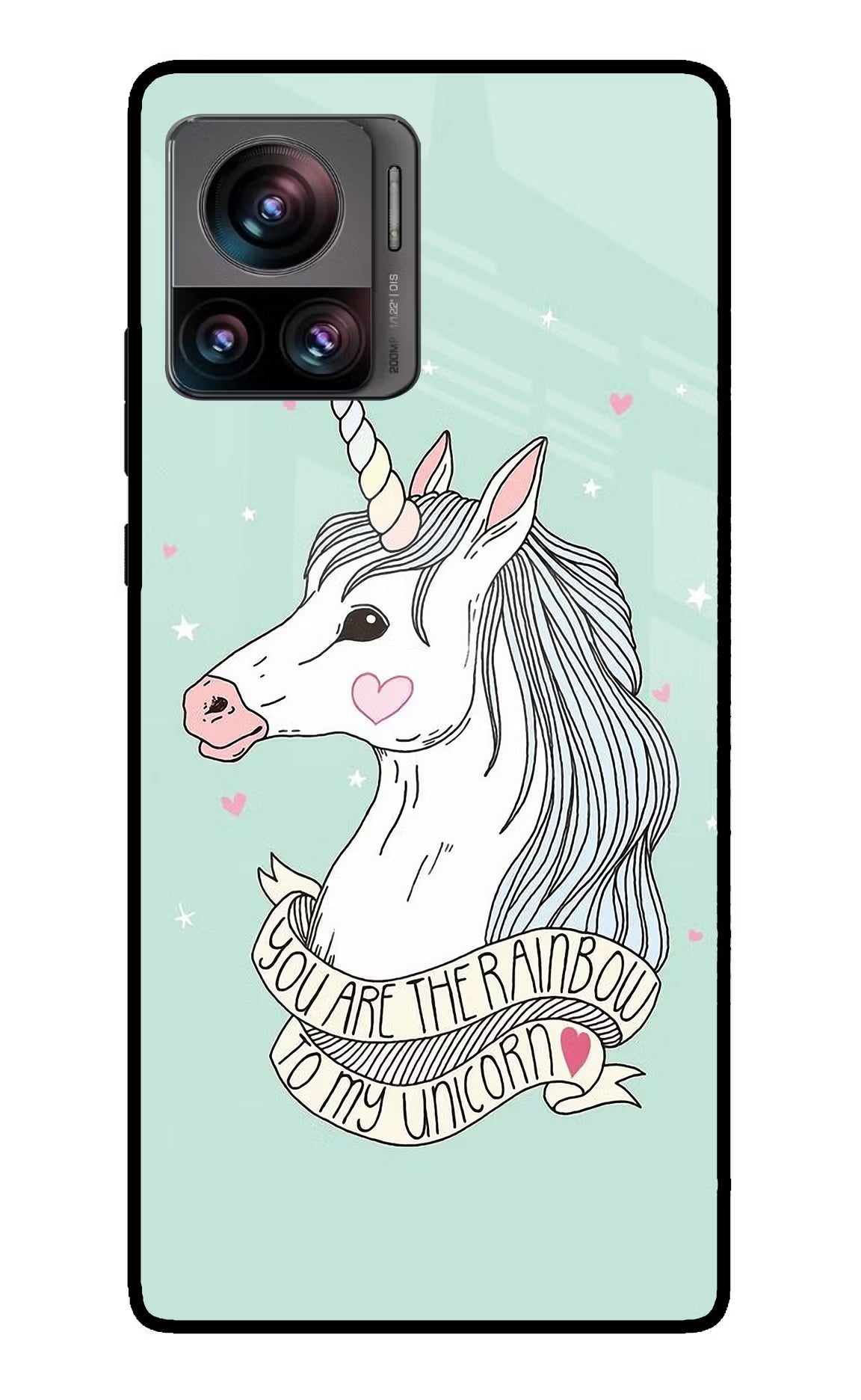Unicorn Wallpaper Moto Edge 30 Ultra Glass Case Back Cover by Casekaro