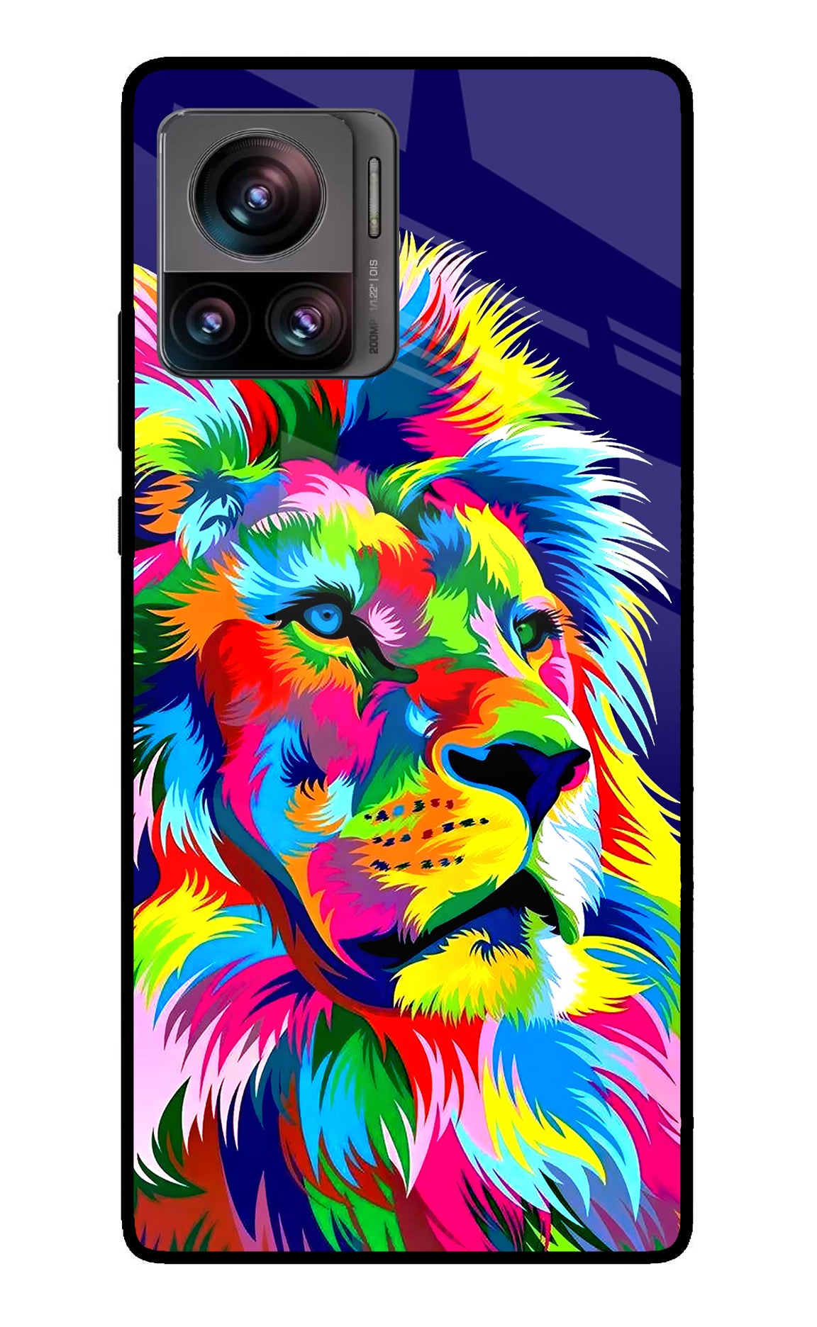 Vector Art Lion Moto Edge 30 Ultra Back Cover