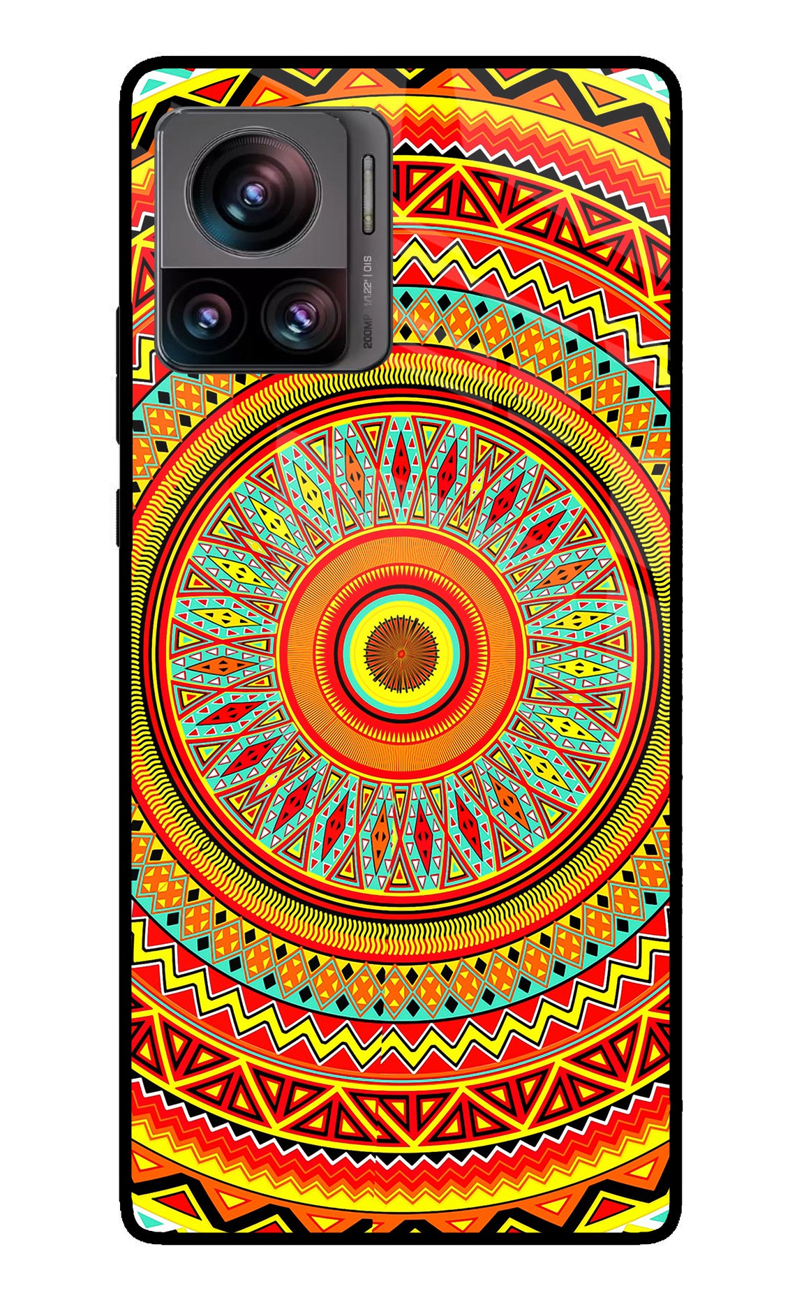 Mandala Pattern Moto Edge 30 Ultra Glass Case