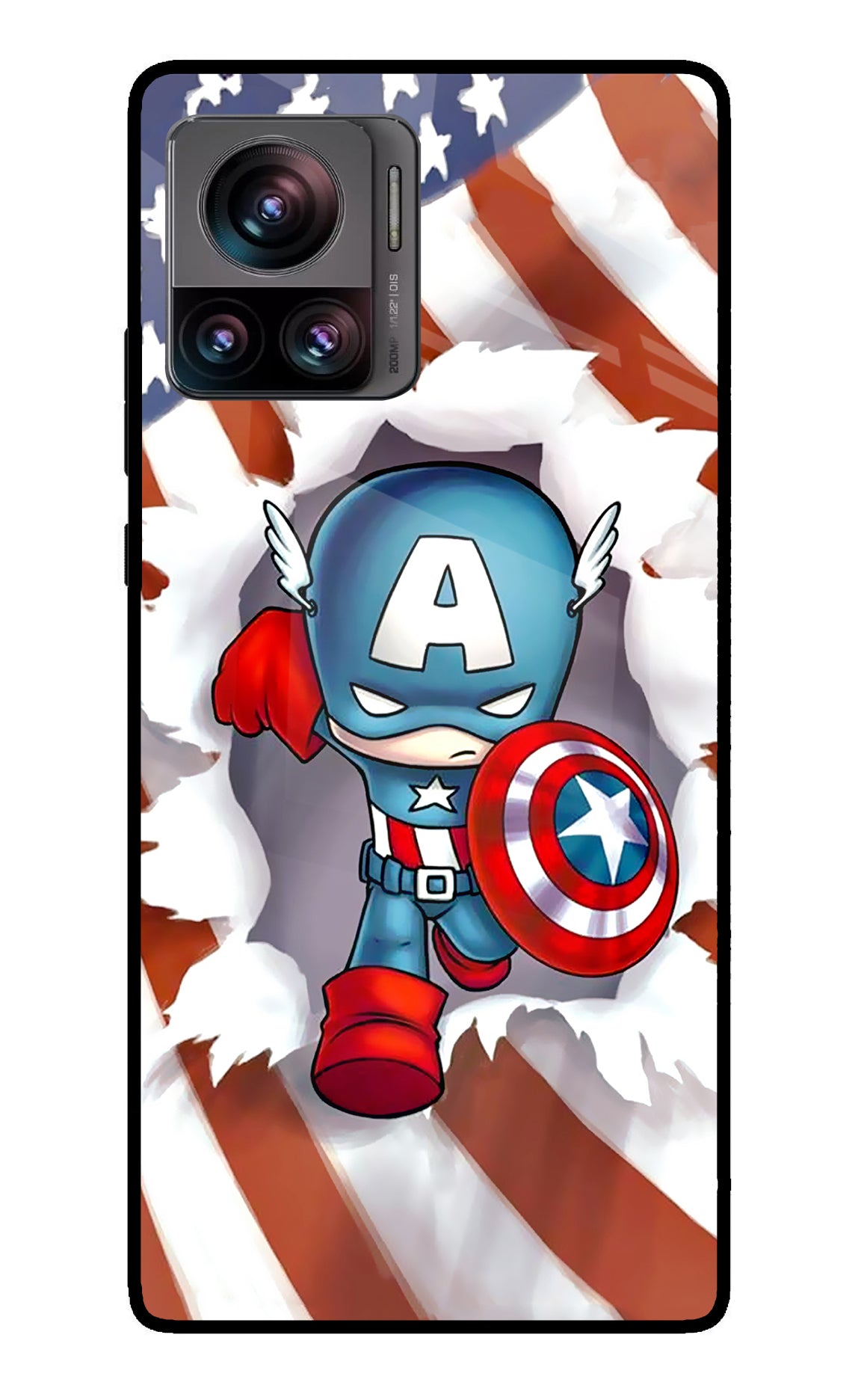 Captain America Moto Edge 30 Ultra Glass Case