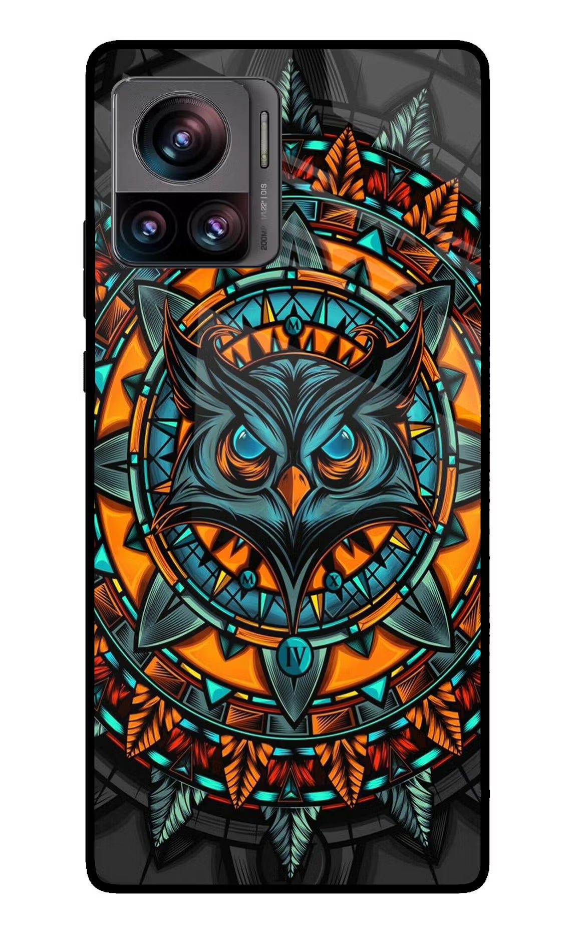 Angry Owl Art Moto Edge 30 Ultra Glass Case Back Cover by Casekaro