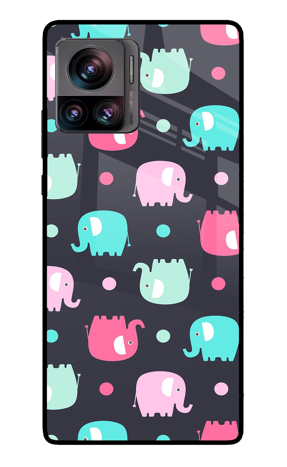 Elephants Moto Edge 30 Ultra Back Cover