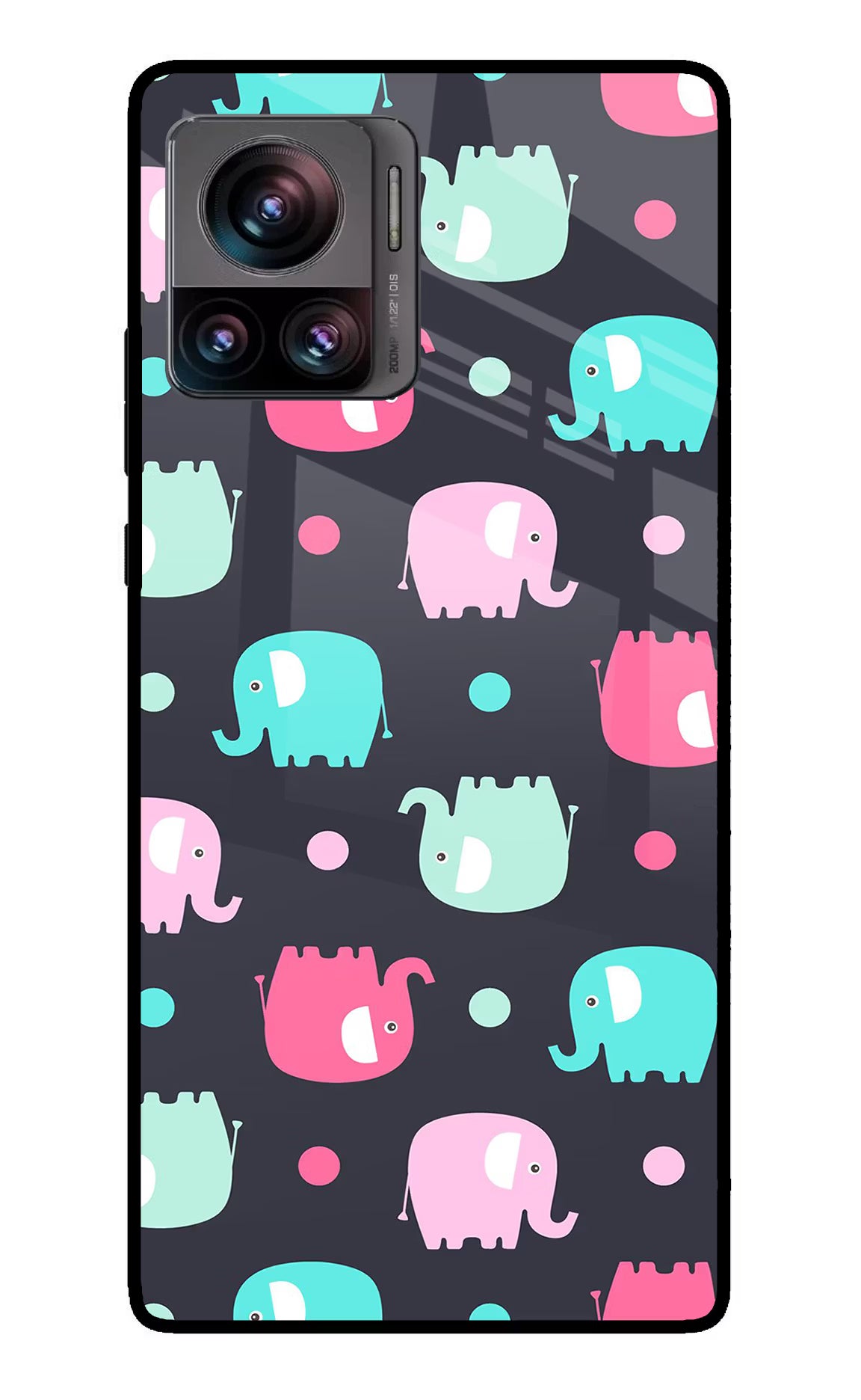 Elephants Moto Edge 30 Ultra Glass Case Back Cover by Casekaro