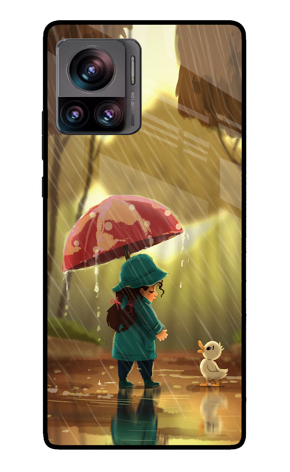 Rainy Day Moto Edge 30 Ultra Glass Case Back Cover by Casekaro