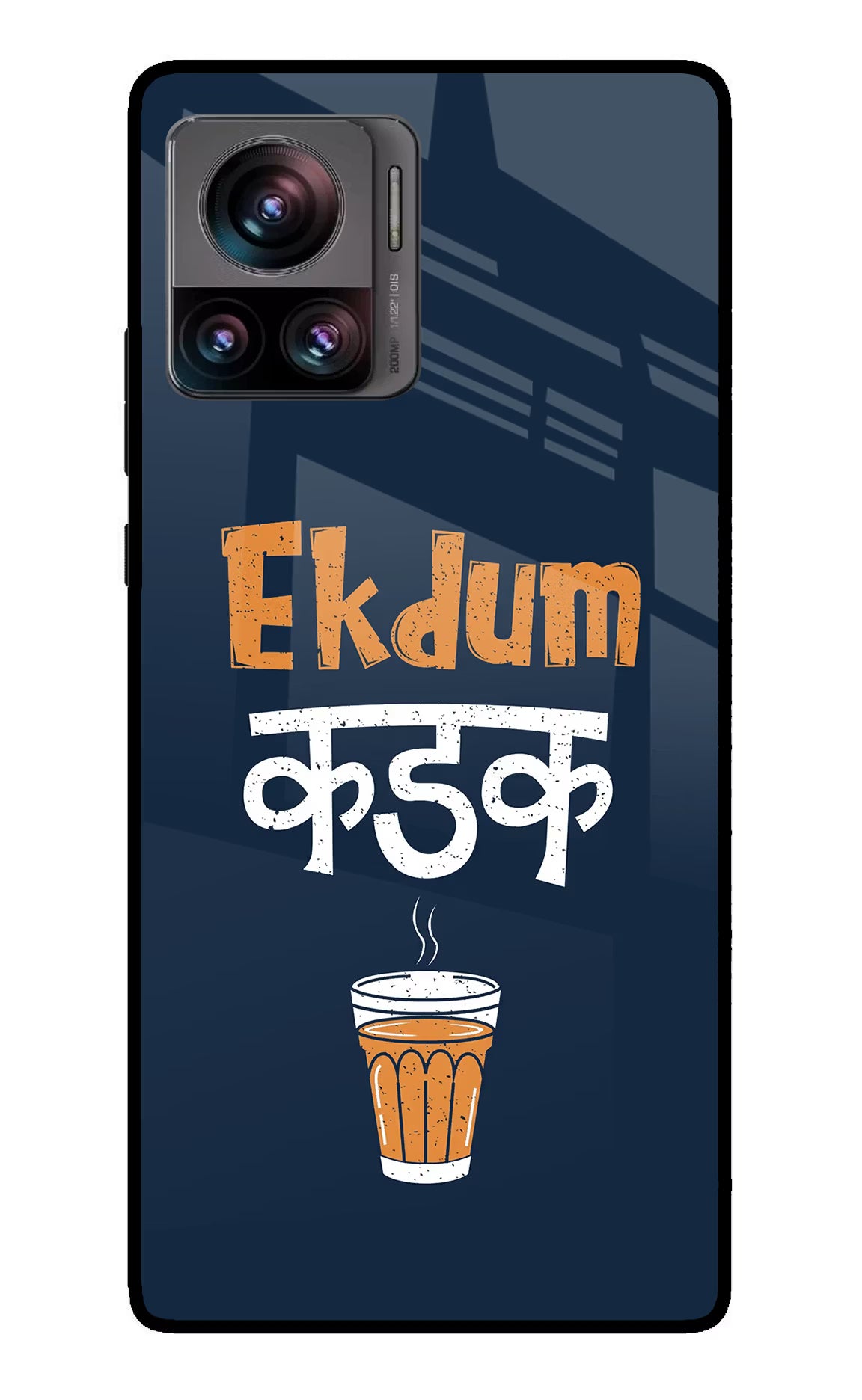 Ekdum Kadak Chai Moto Edge 30 Ultra Glass Case Back Cover by Casekaro