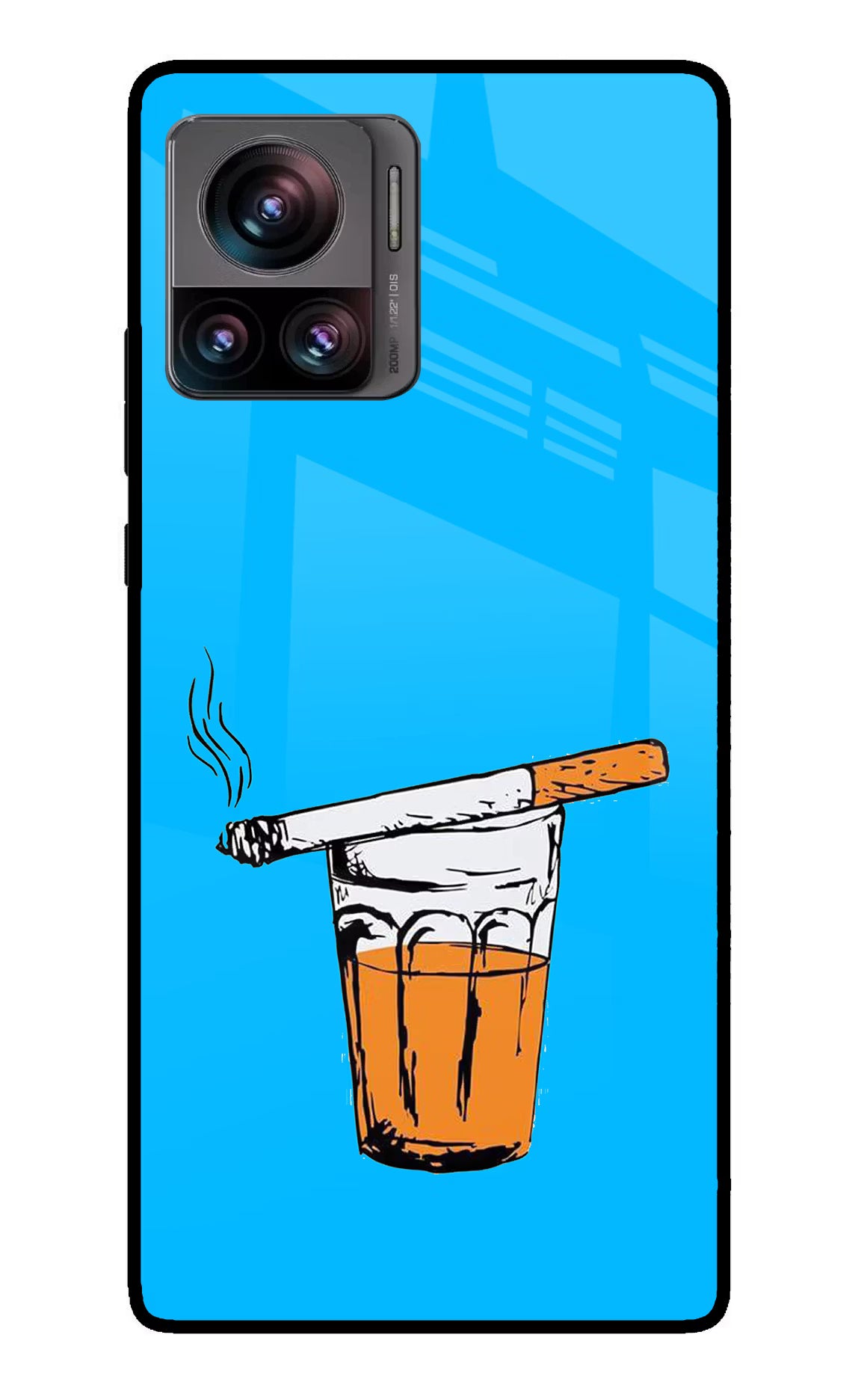 Chai Sutta Moto Edge 30 Ultra Glass Case Back Cover by Casekaro