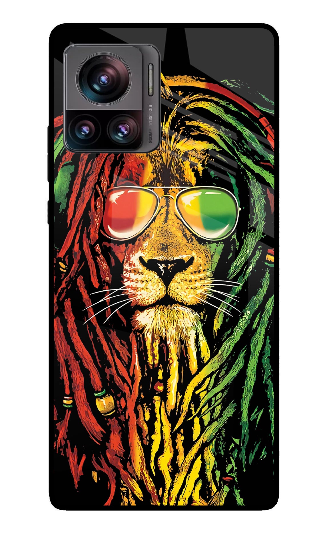 Rasta Lion Moto Edge 30 Ultra Glass Case