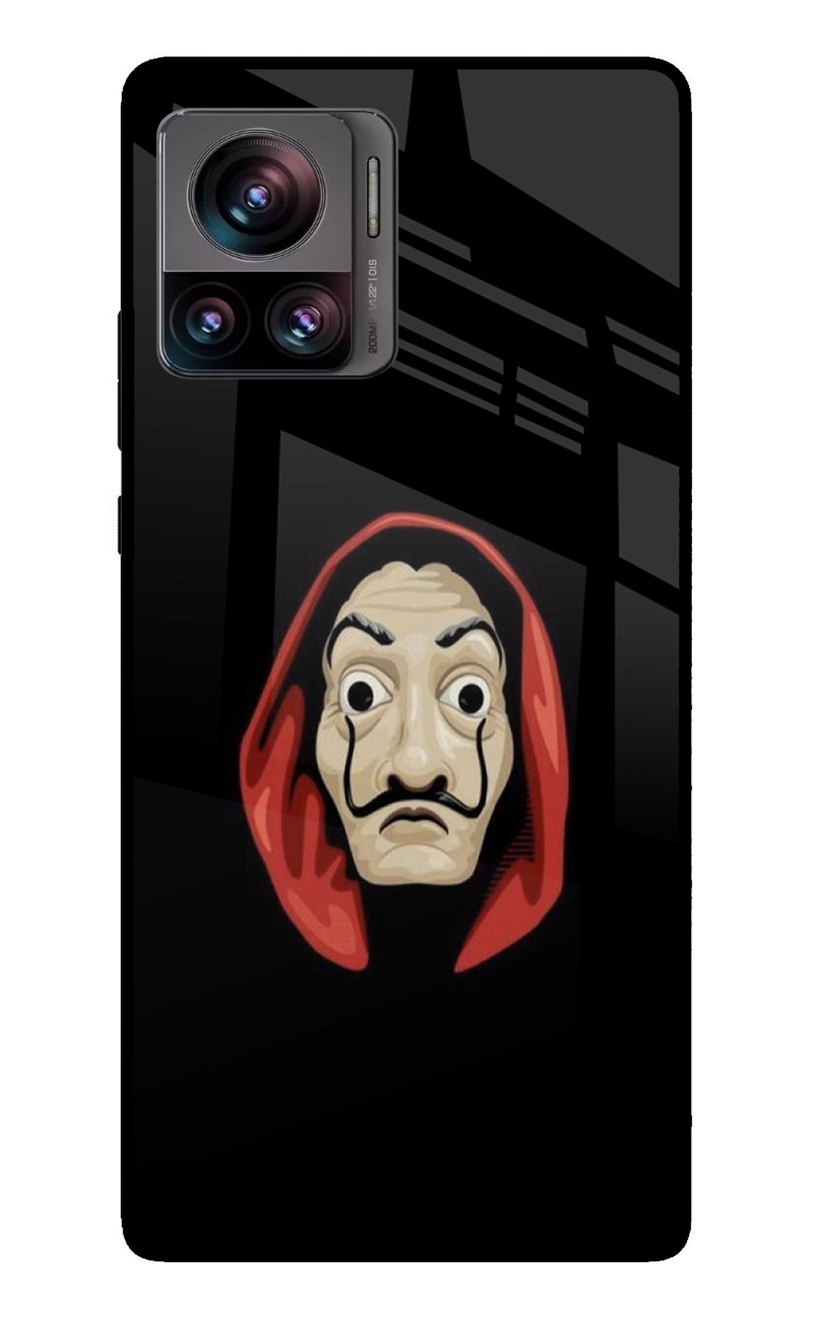 Money Heist Moto Edge 30 Ultra Glass Case