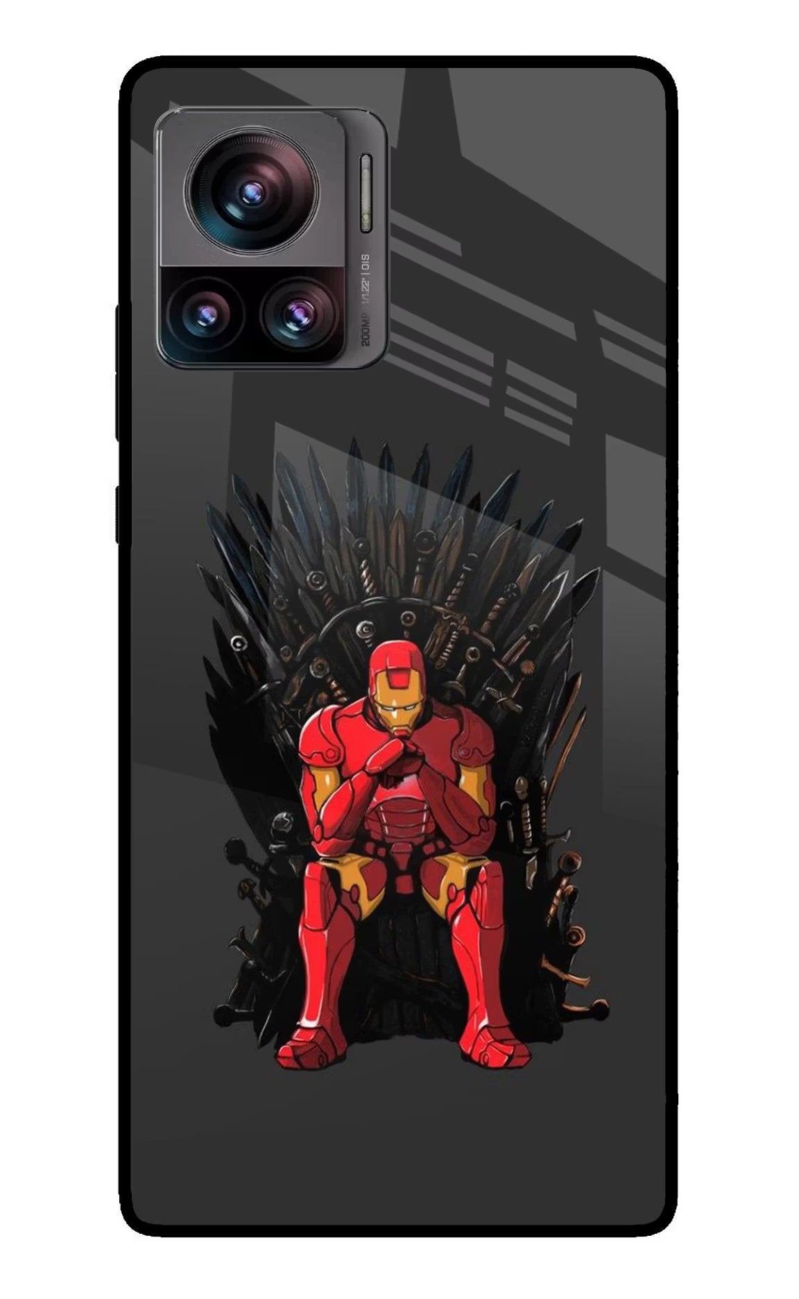 Ironman Throne Moto Edge 30 Ultra Glass Case Back Cover by Casekaro
