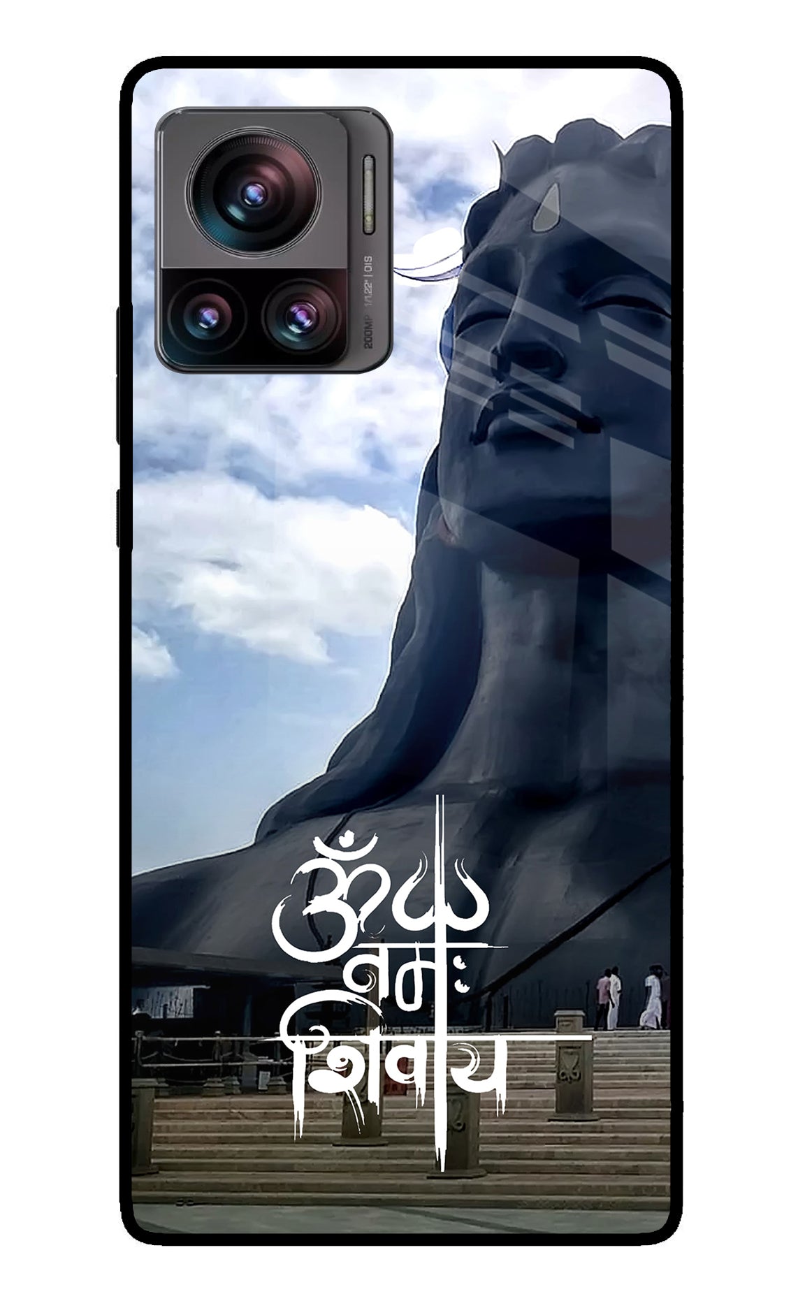 Om Namah Shivay Moto Edge 30 Ultra Glass Case