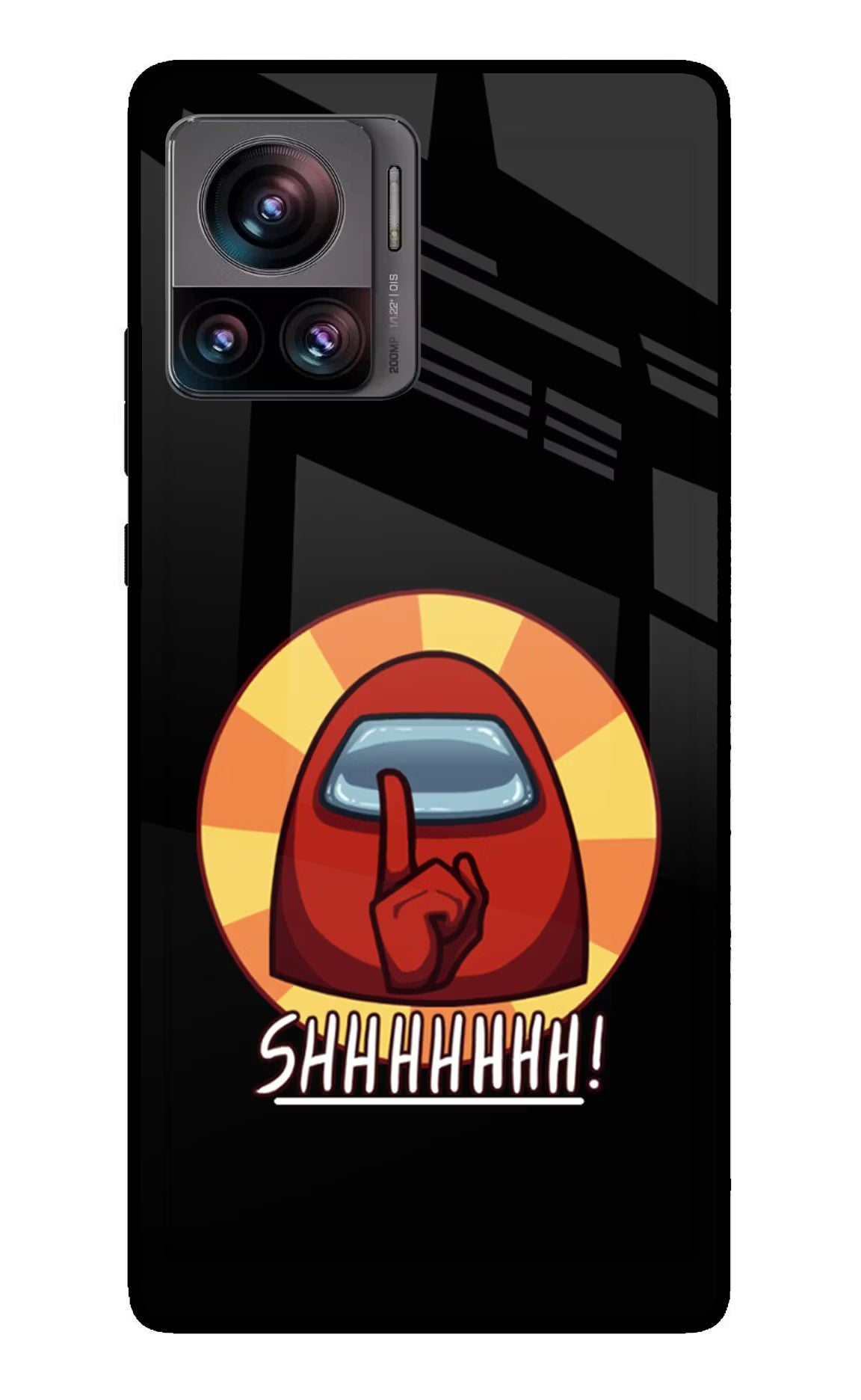 Among Us Shhh! Moto Edge 30 Ultra Glass Case Back Cover by Casekaro