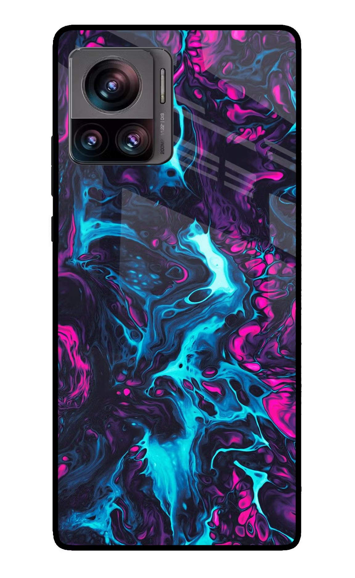 Abstract Moto Edge 30 Ultra Glass Case Back Cover by Casekaro