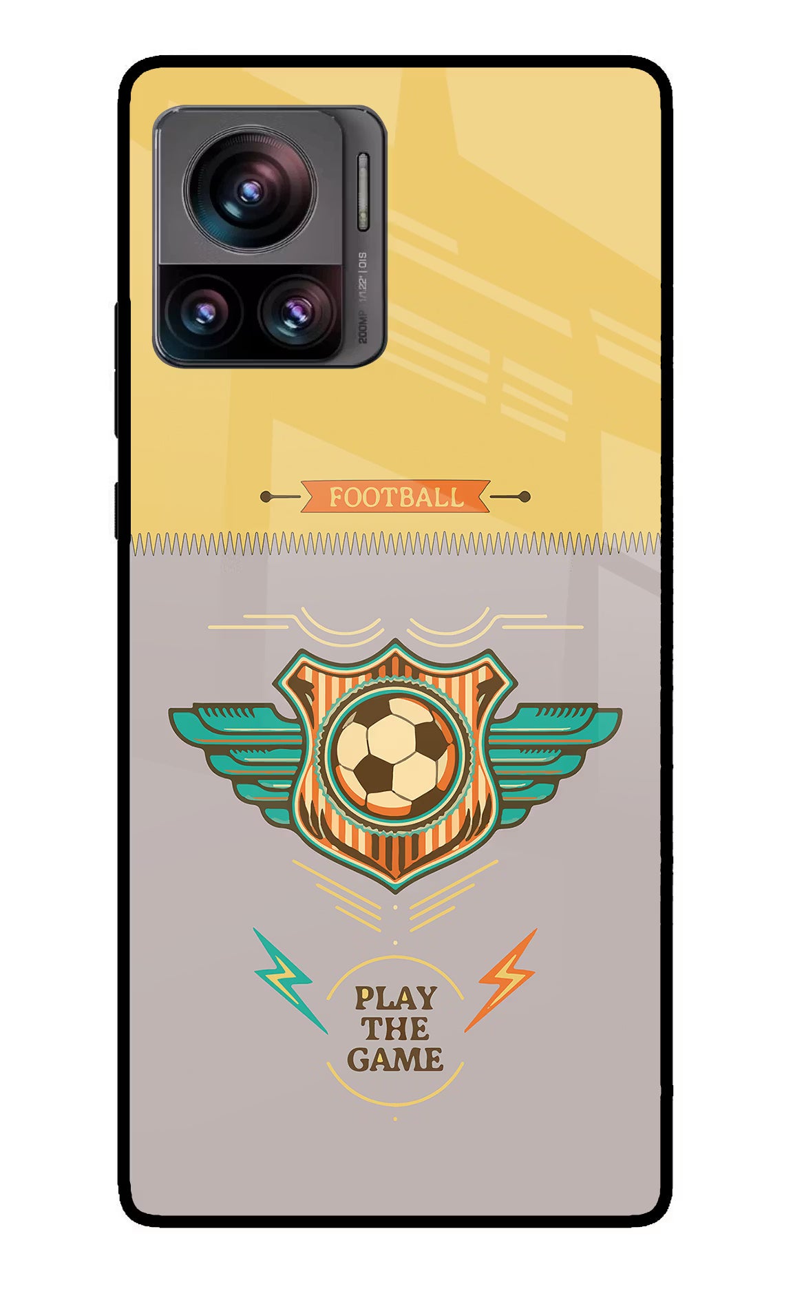 Football Moto Edge 30 Ultra Glass Case Back Cover by Casekaro