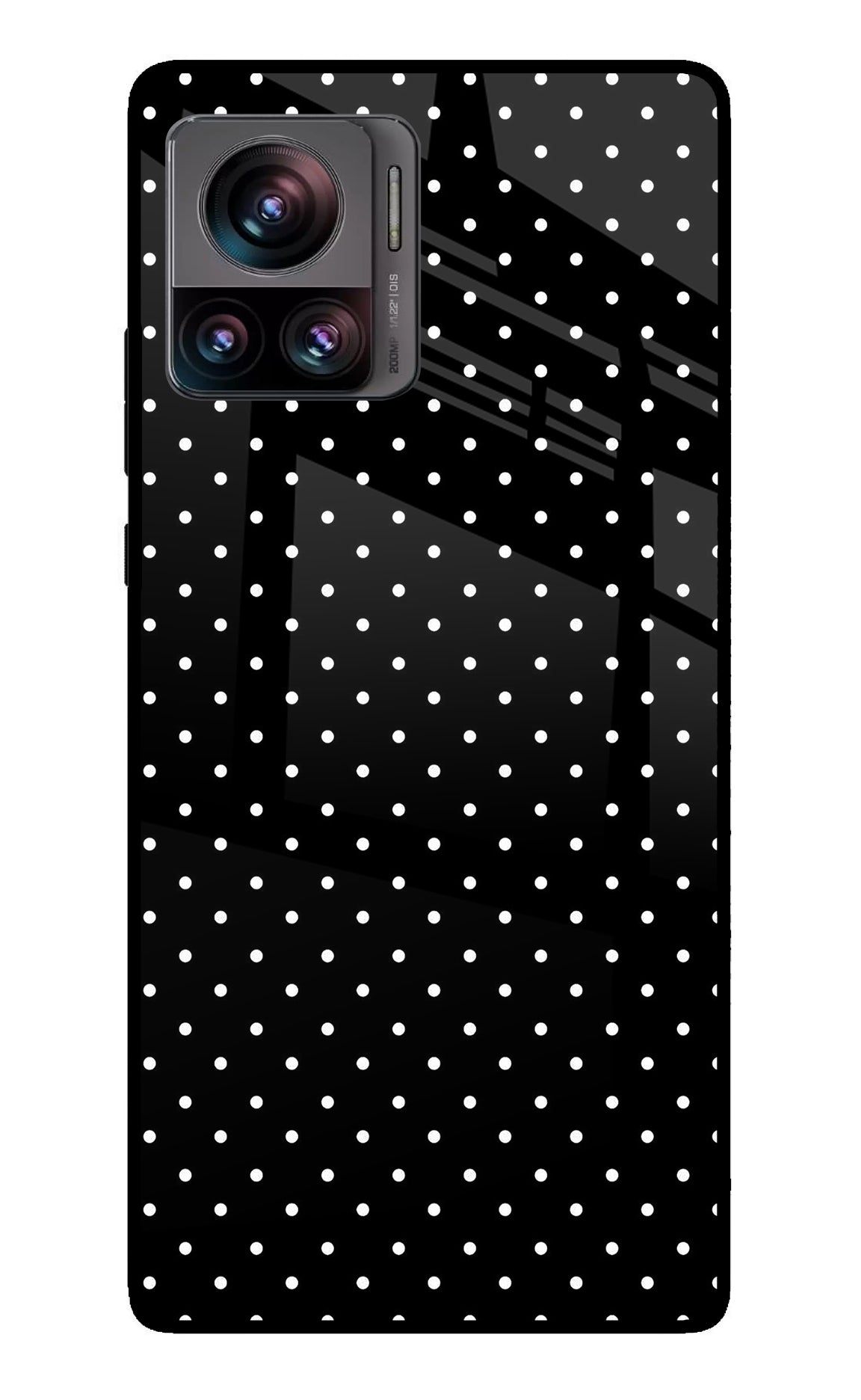 White Dots Moto Edge 30 Ultra Glass Case