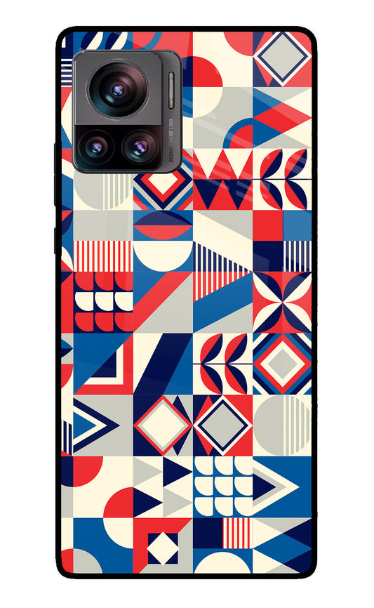 Colorful Pattern Moto Edge 30 Ultra Glass Case