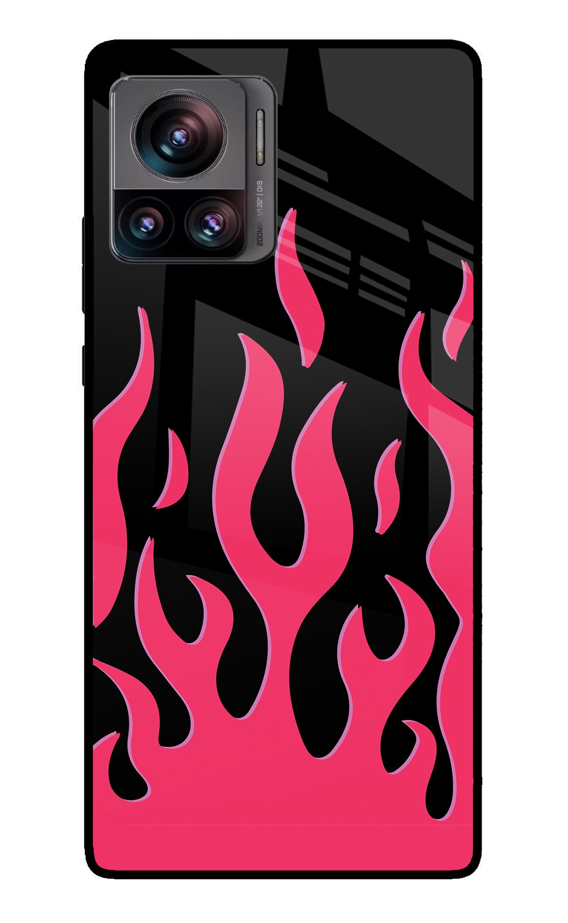 Fire Flames Moto Edge 30 Ultra Glass Case