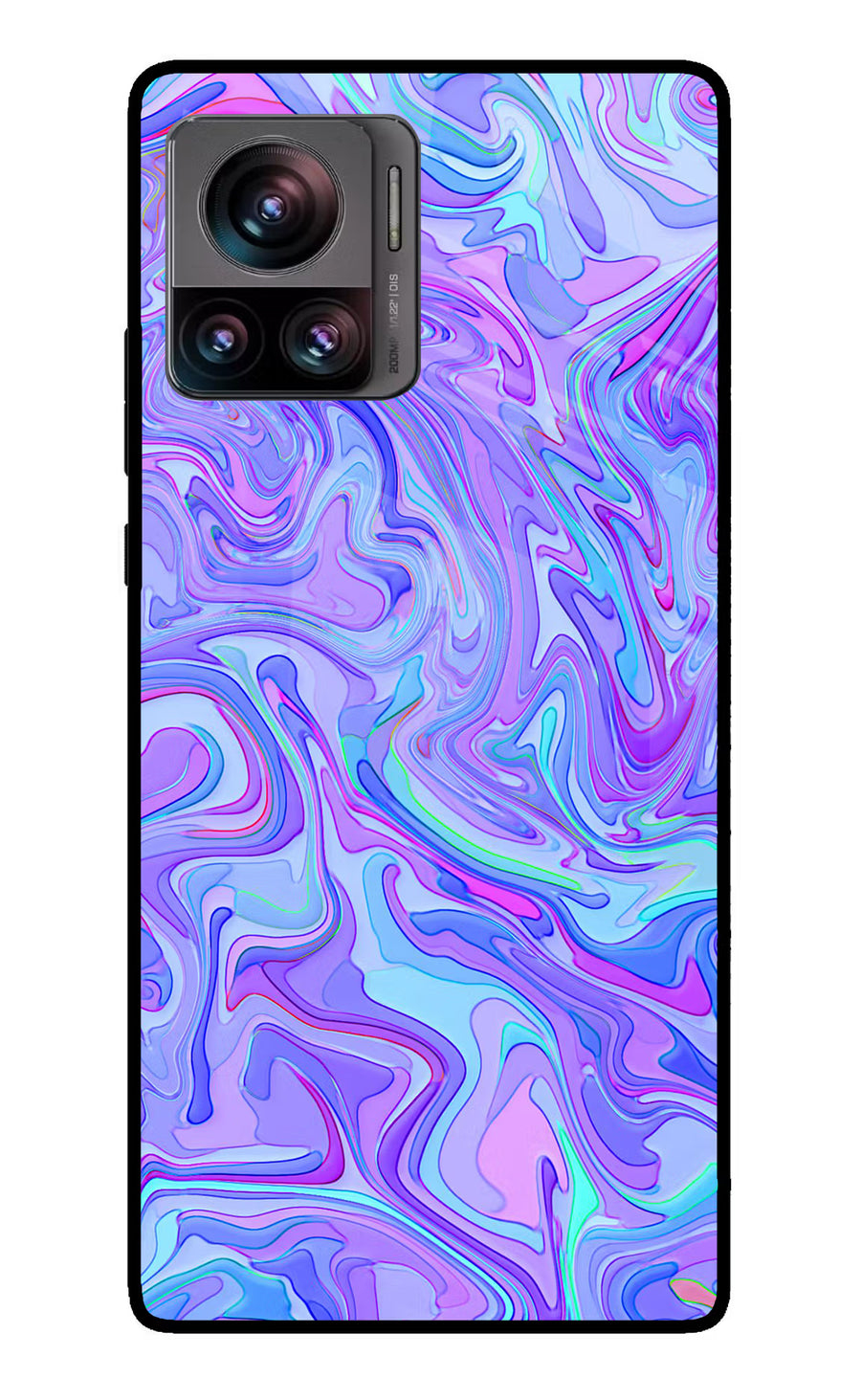 Glitter Moto Edge 30 Ultra Back Cover, Glass case