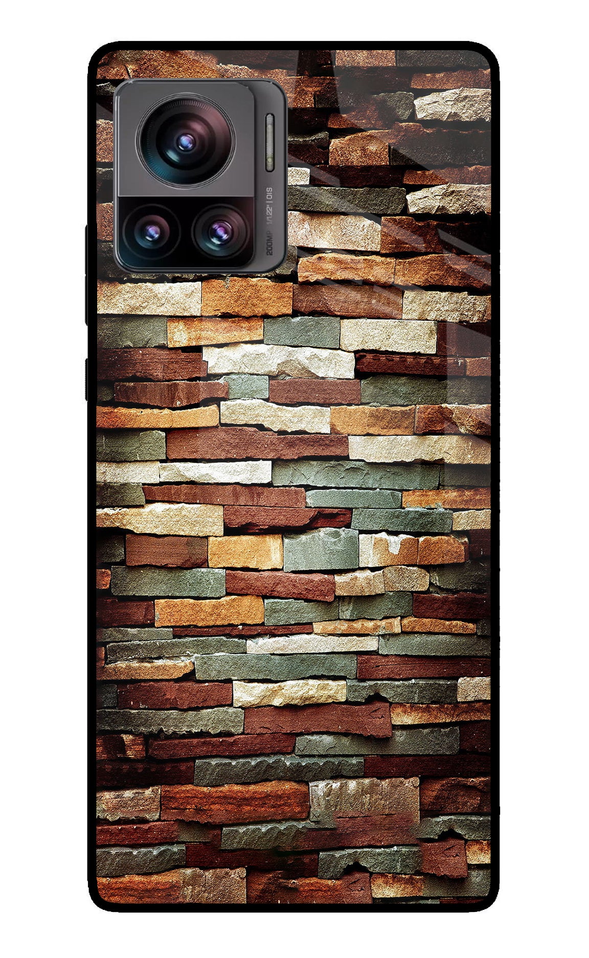 Bricks Pattern Moto Edge 30 Ultra Glass Case