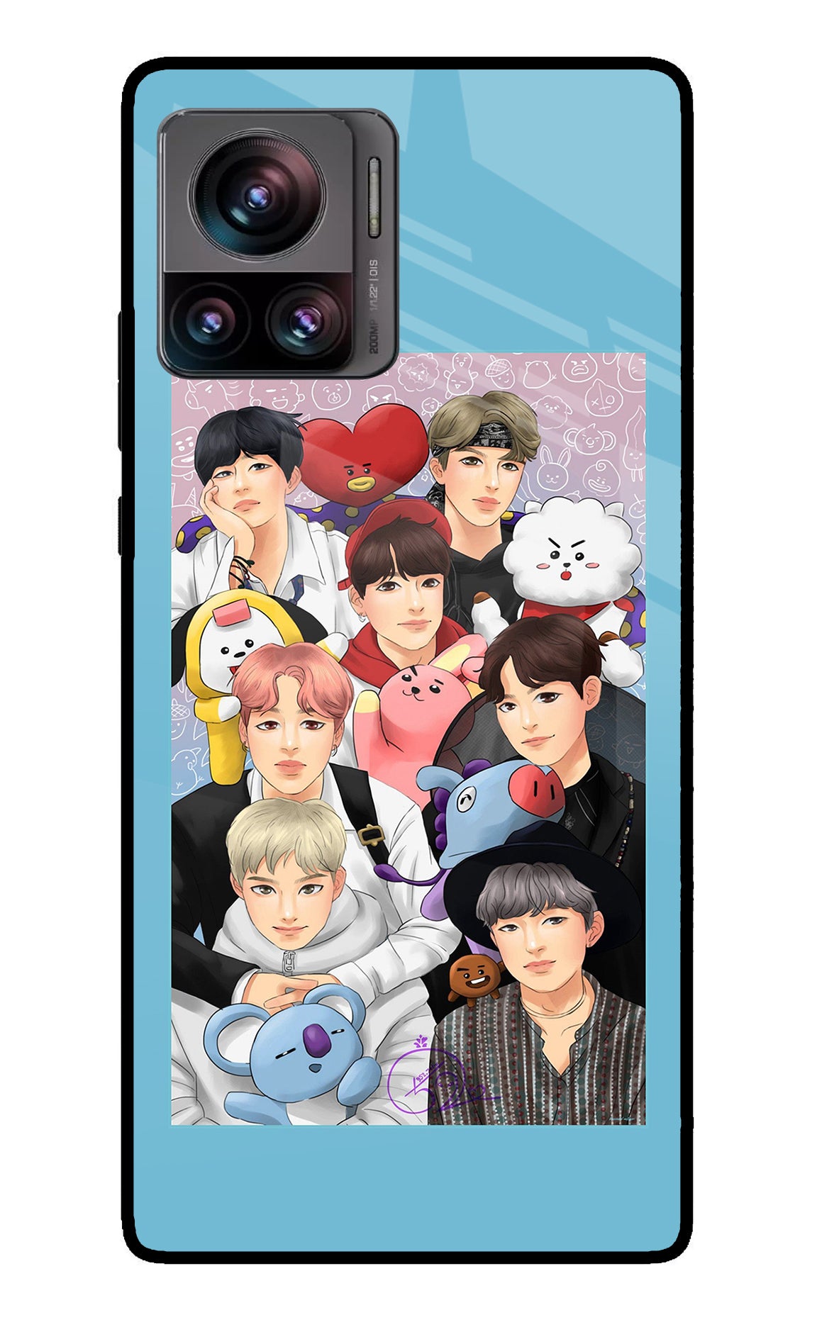 BTS with animals Moto Edge 30 Ultra Back Cover