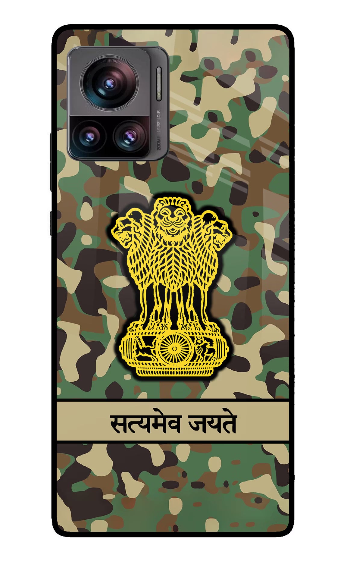 Satyamev Jayate Army Moto Edge 30 Ultra Glass Case Back Cover by Casekaro