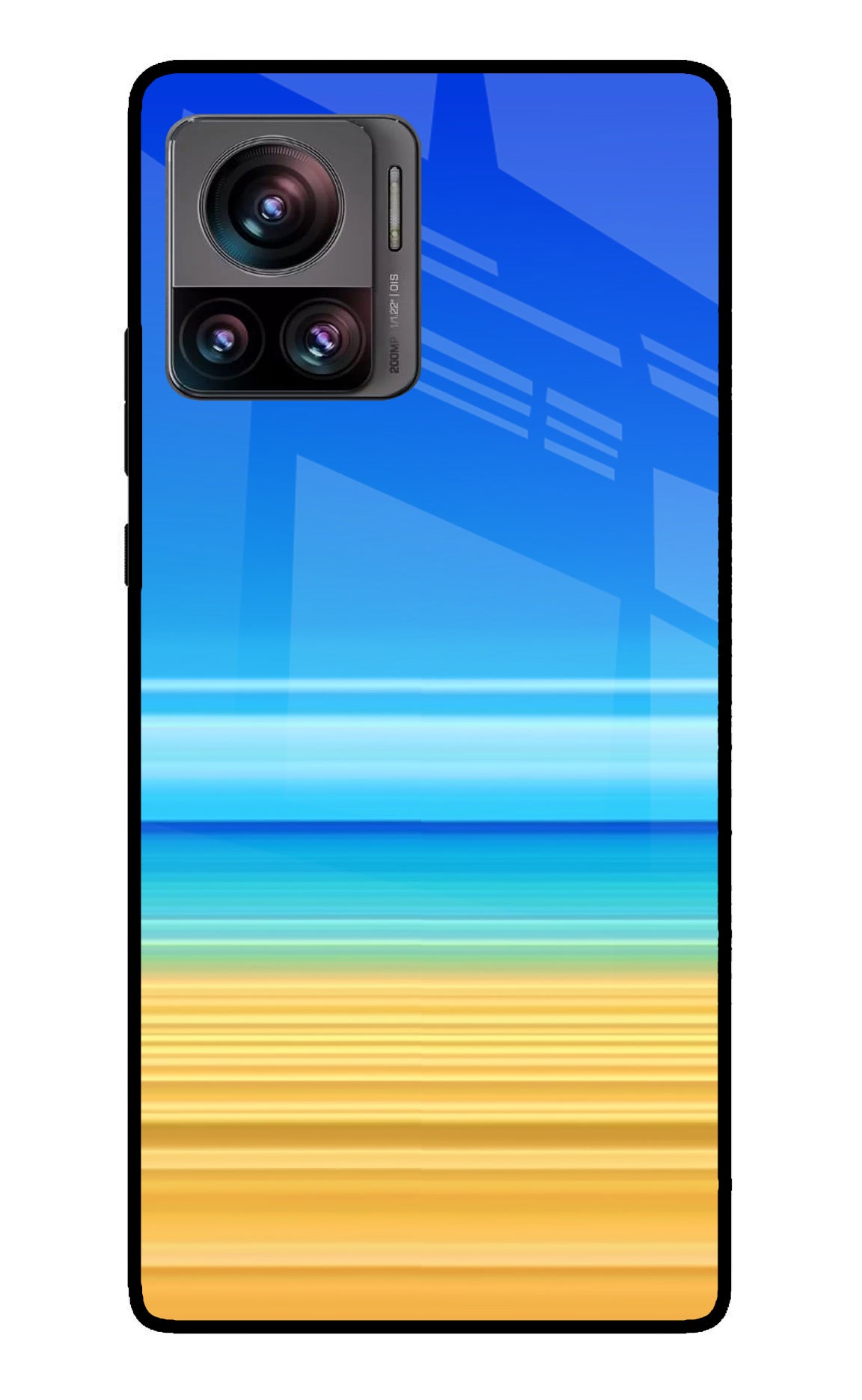 Beach Art Moto Edge 30 Ultra Glass Case