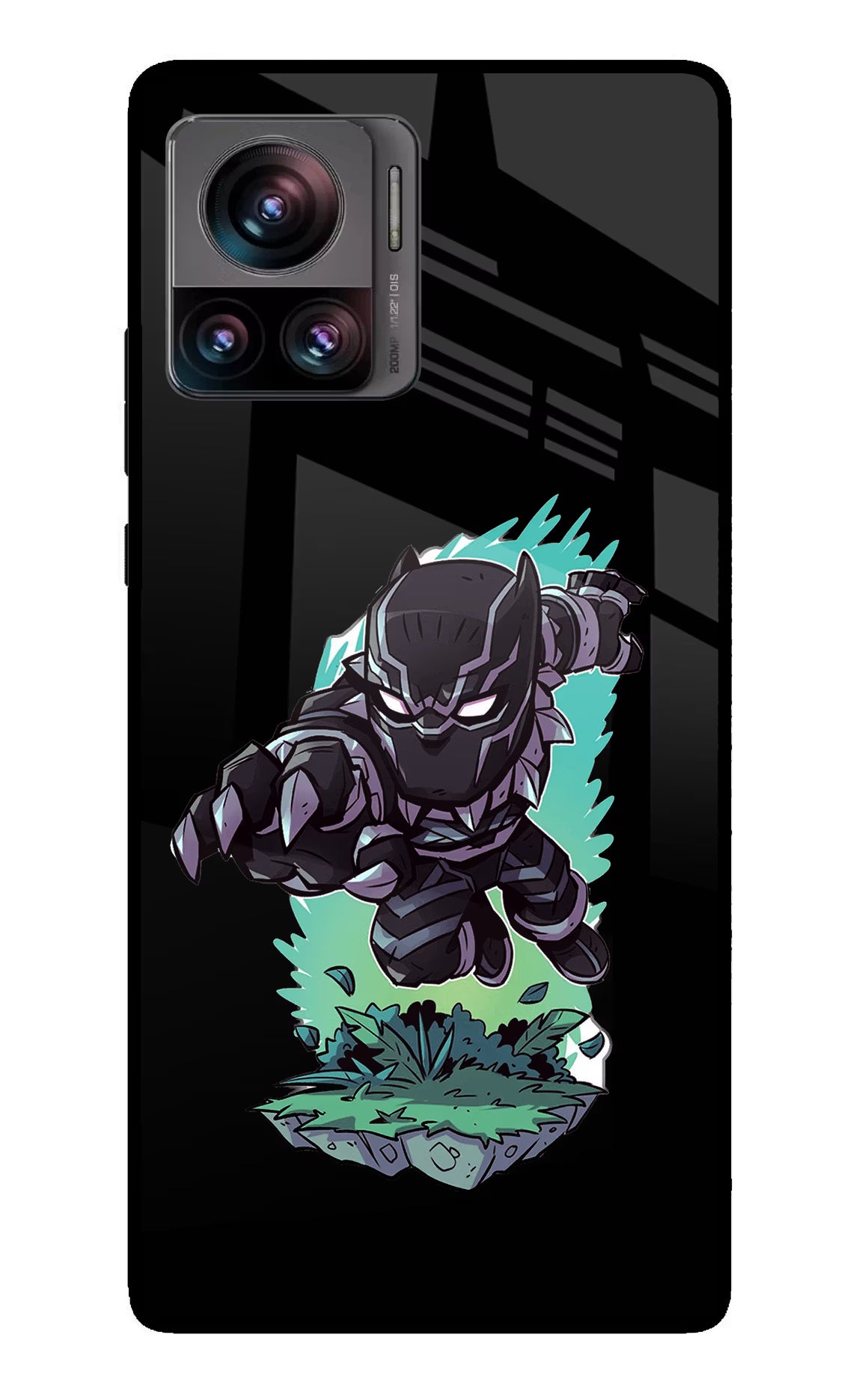 Black Panther Moto Edge 30 Ultra Glass Case Back Cover by Casekaro