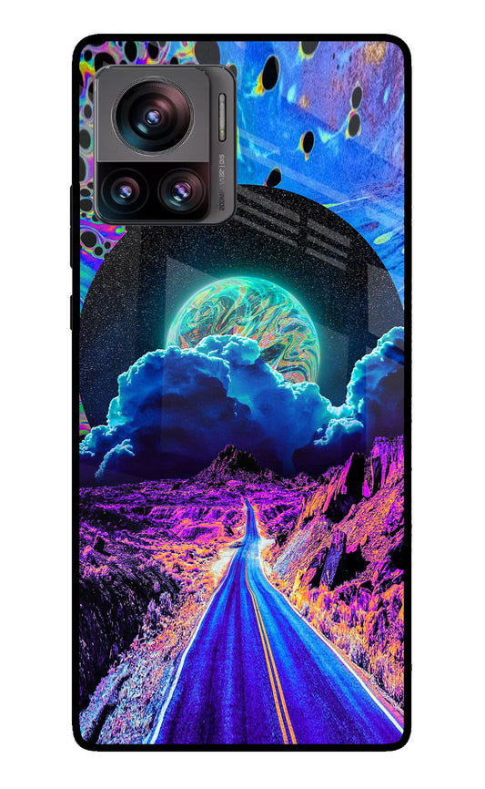 Psychedelic Painting Moto Edge 30 Ultra Glass Case