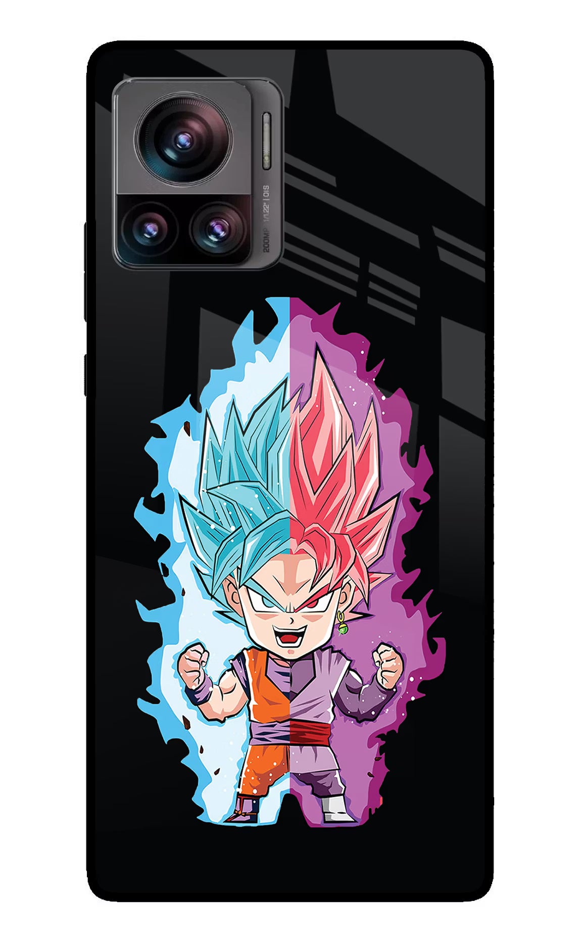 Chota Goku Moto Edge 30 Ultra Glass Case Back Cover by Casekaro