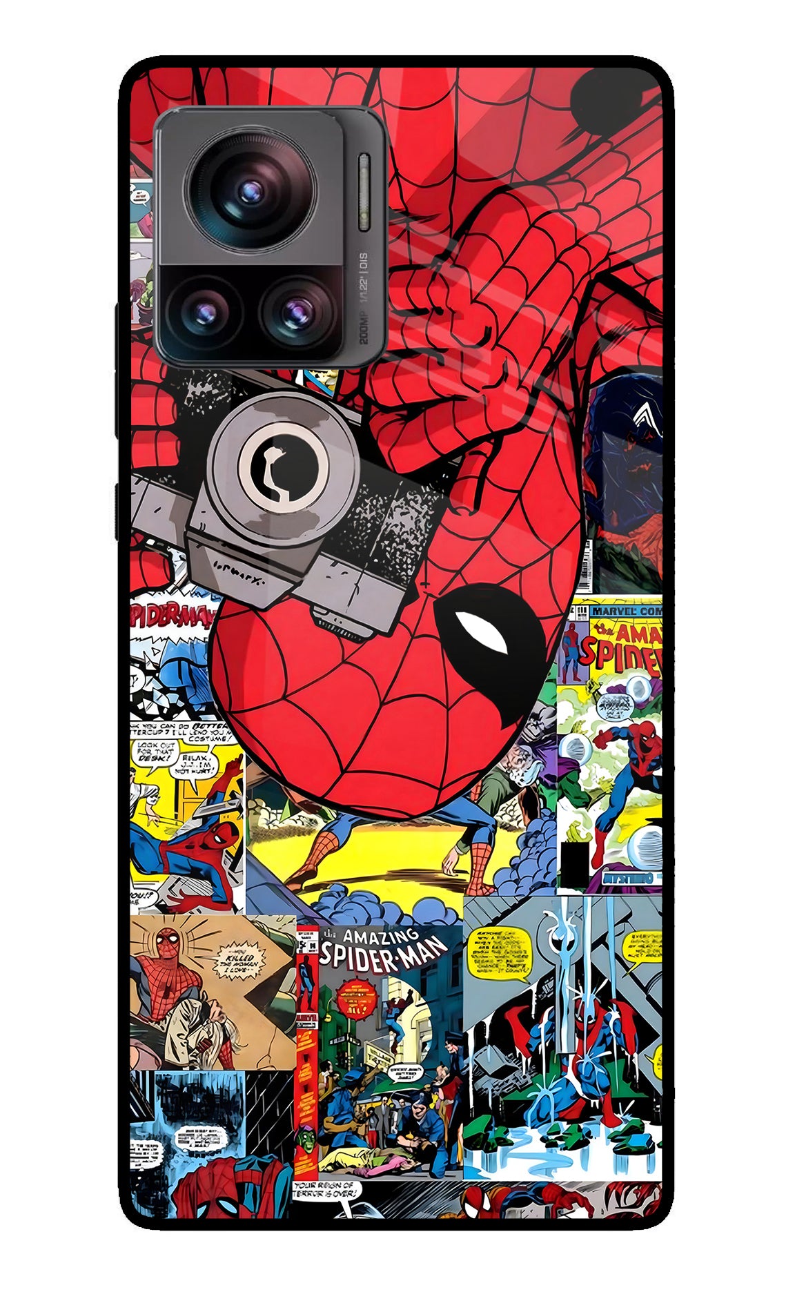 Spider Man Moto Edge 30 Ultra Glass Case