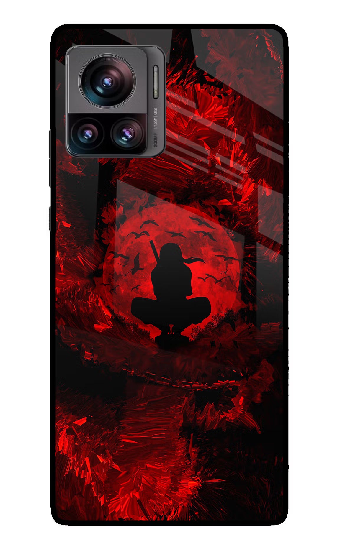 Itachi Uchiha Moto Edge 30 Ultra Glass Case Back Cover by Casekaro