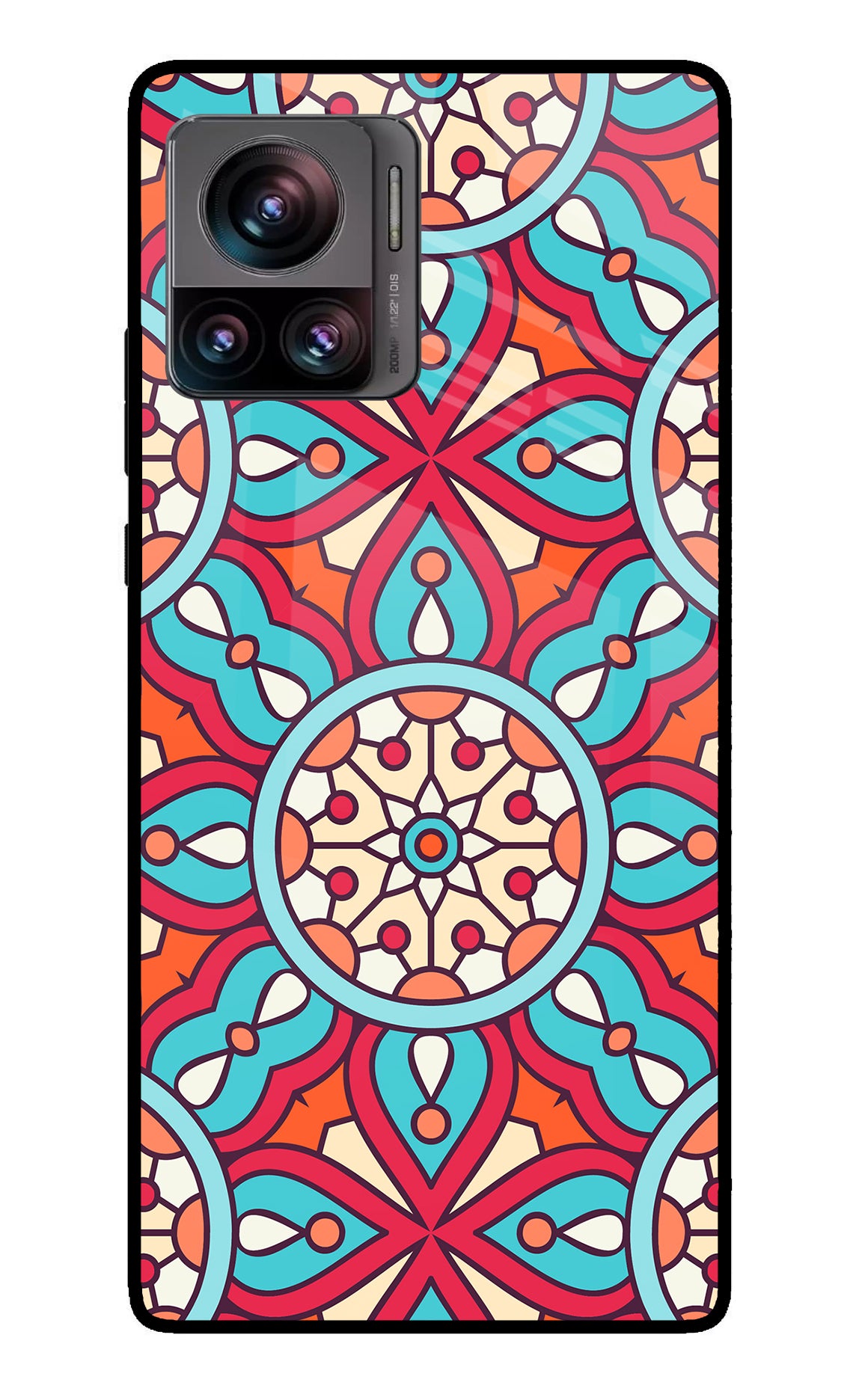 Mandala Geometric Moto Edge 30 Ultra Glass Case