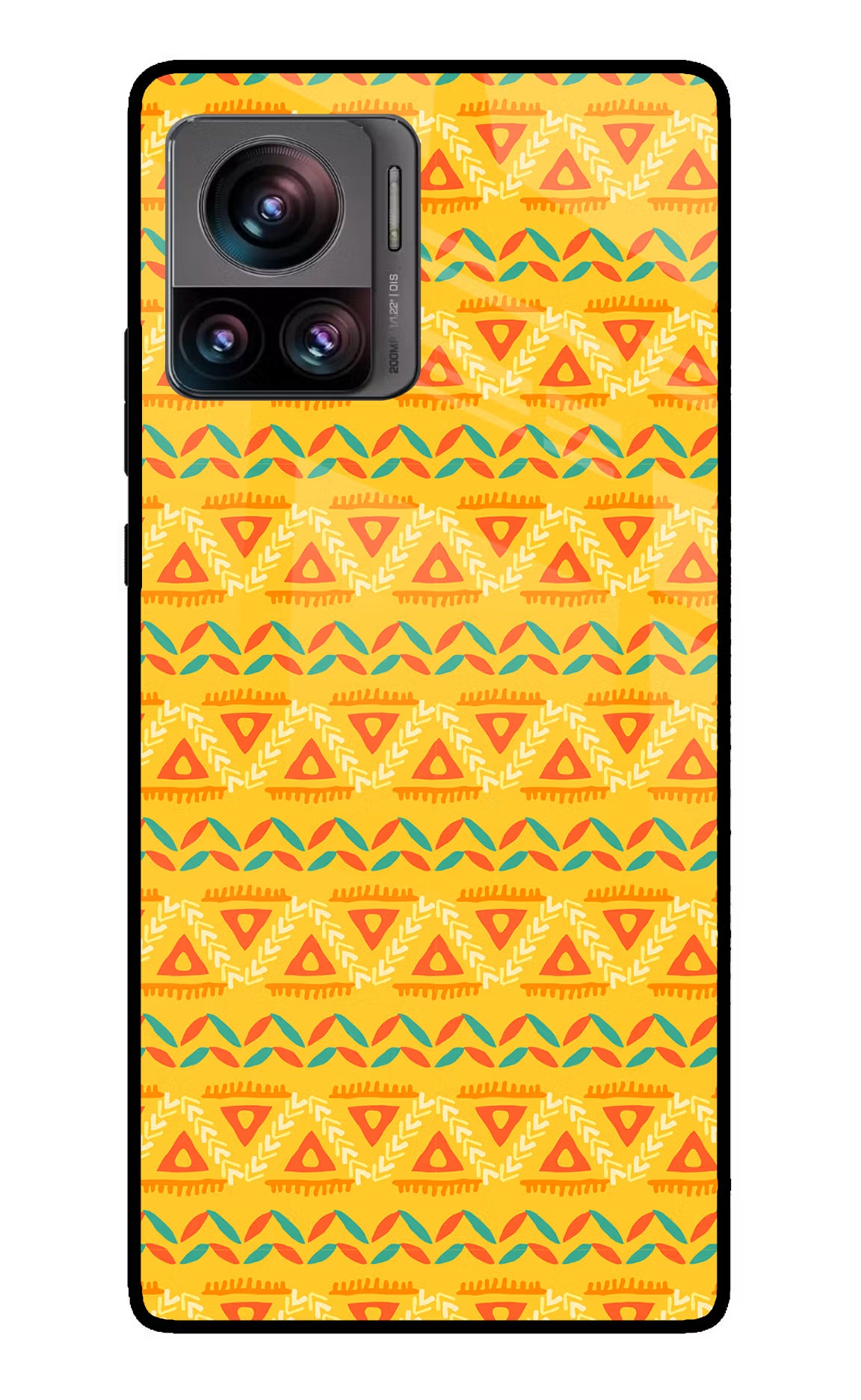 Tribal Pattern Moto Edge 30 Ultra Glass Case Back Cover by Casekaro